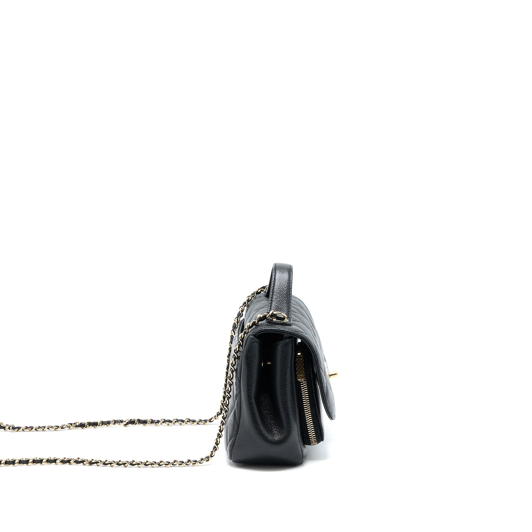 Chanel Small Business Affinity Caviar Black L (Microchip)