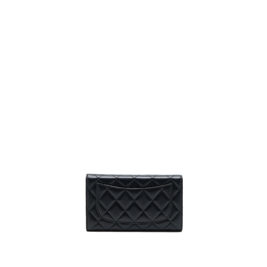 Chanel Classic Long Wallet Lambskin Black