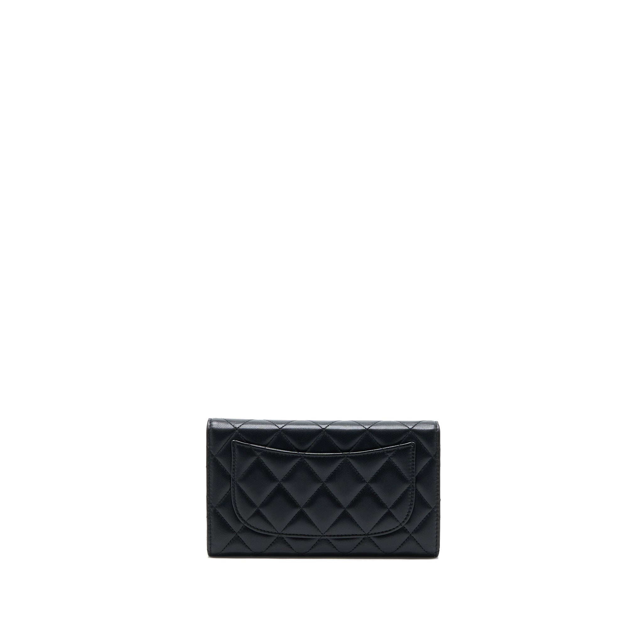 Chanel Classic Long Wallet Lambskin Black