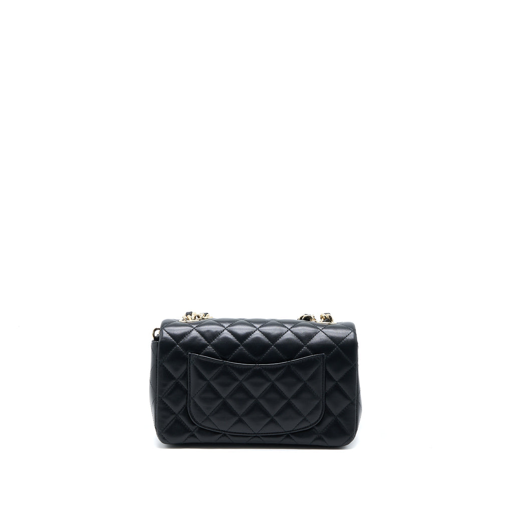 Chanel Mini Rectangular with coco bag charm Limited Edition Lambskin Black L