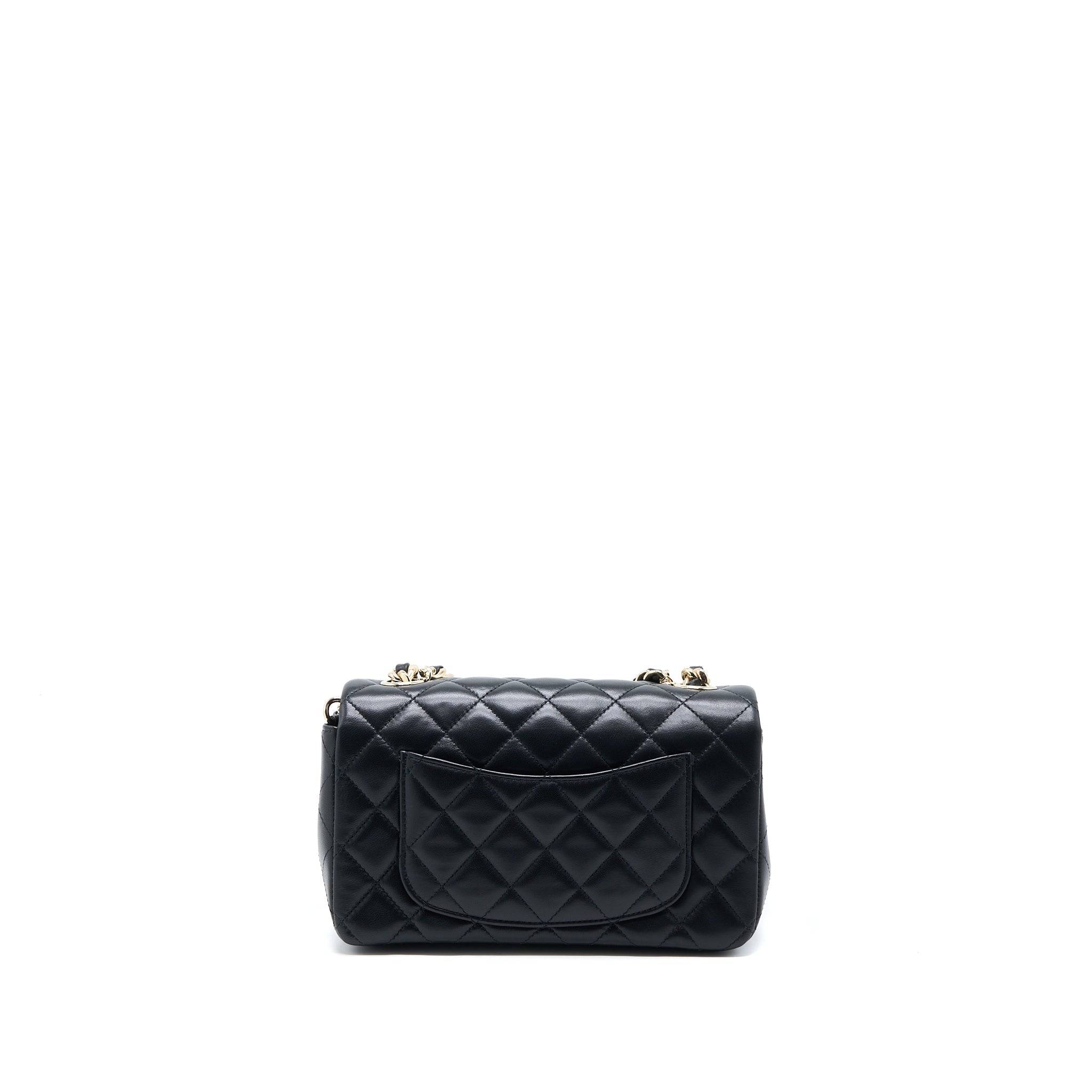 Chanel Mini Rectangular with coco bag charm Limited Edition Lambskin Black L