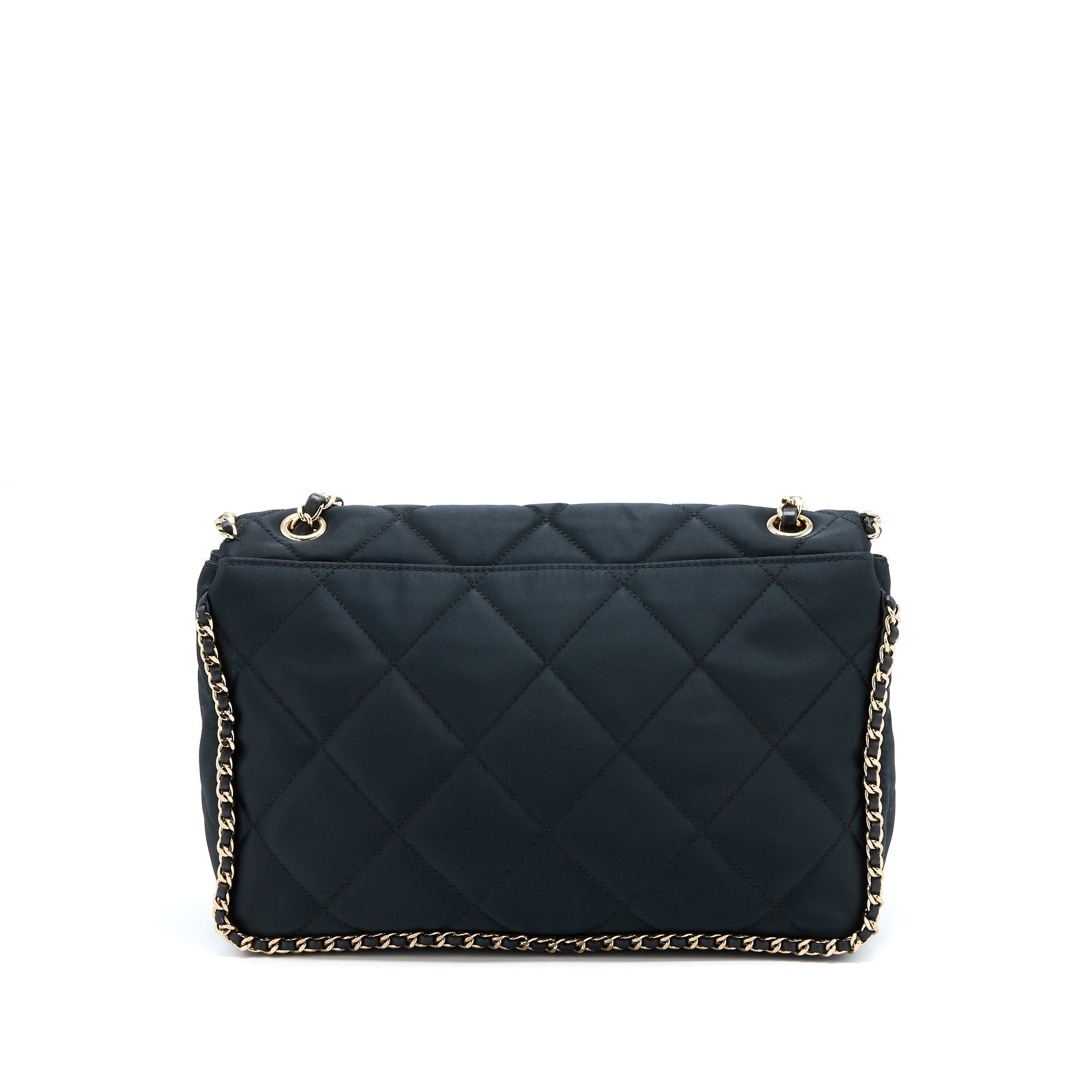 Chanel Seasonal Flap Bag Fabric Black