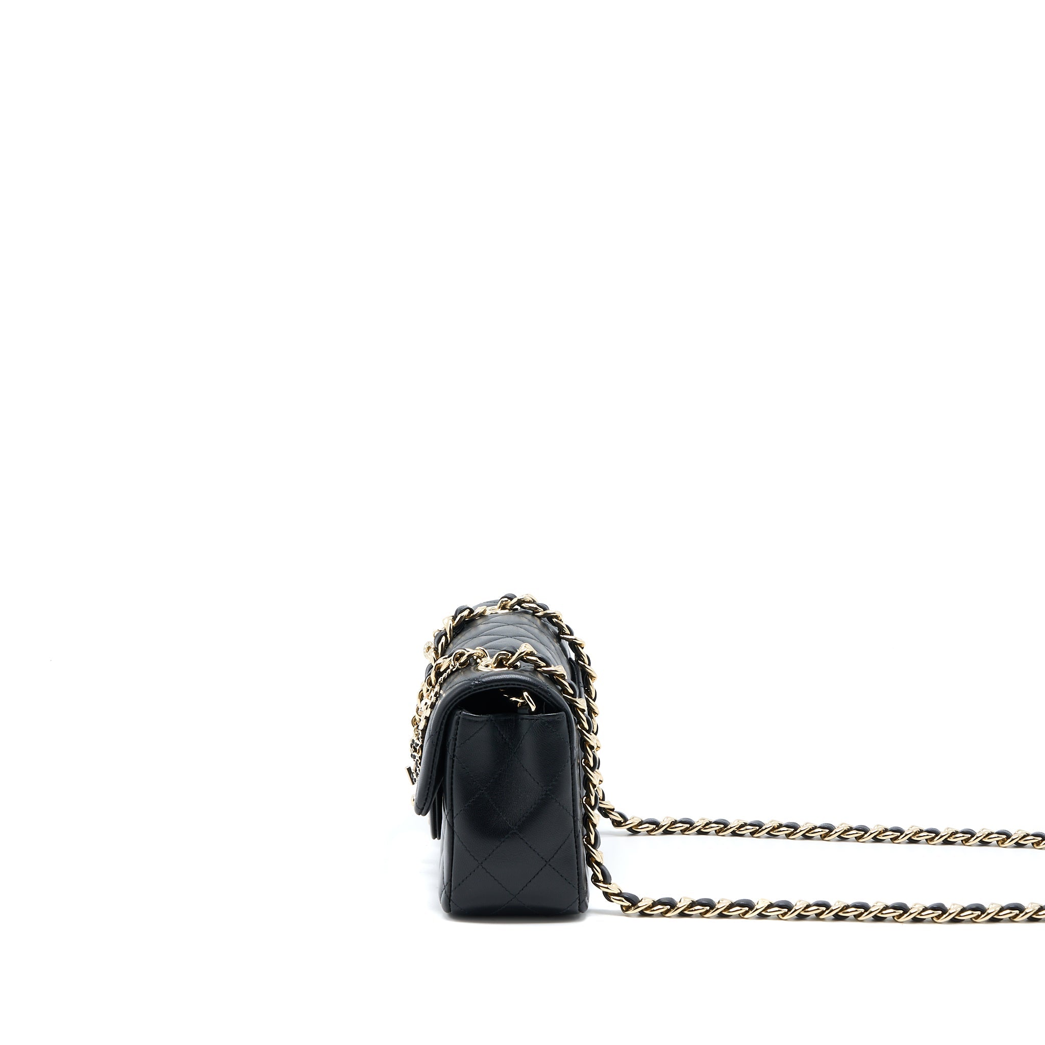 Chanel Mini Rectangular with coco bag charm Limited Edition Lambskin Black L