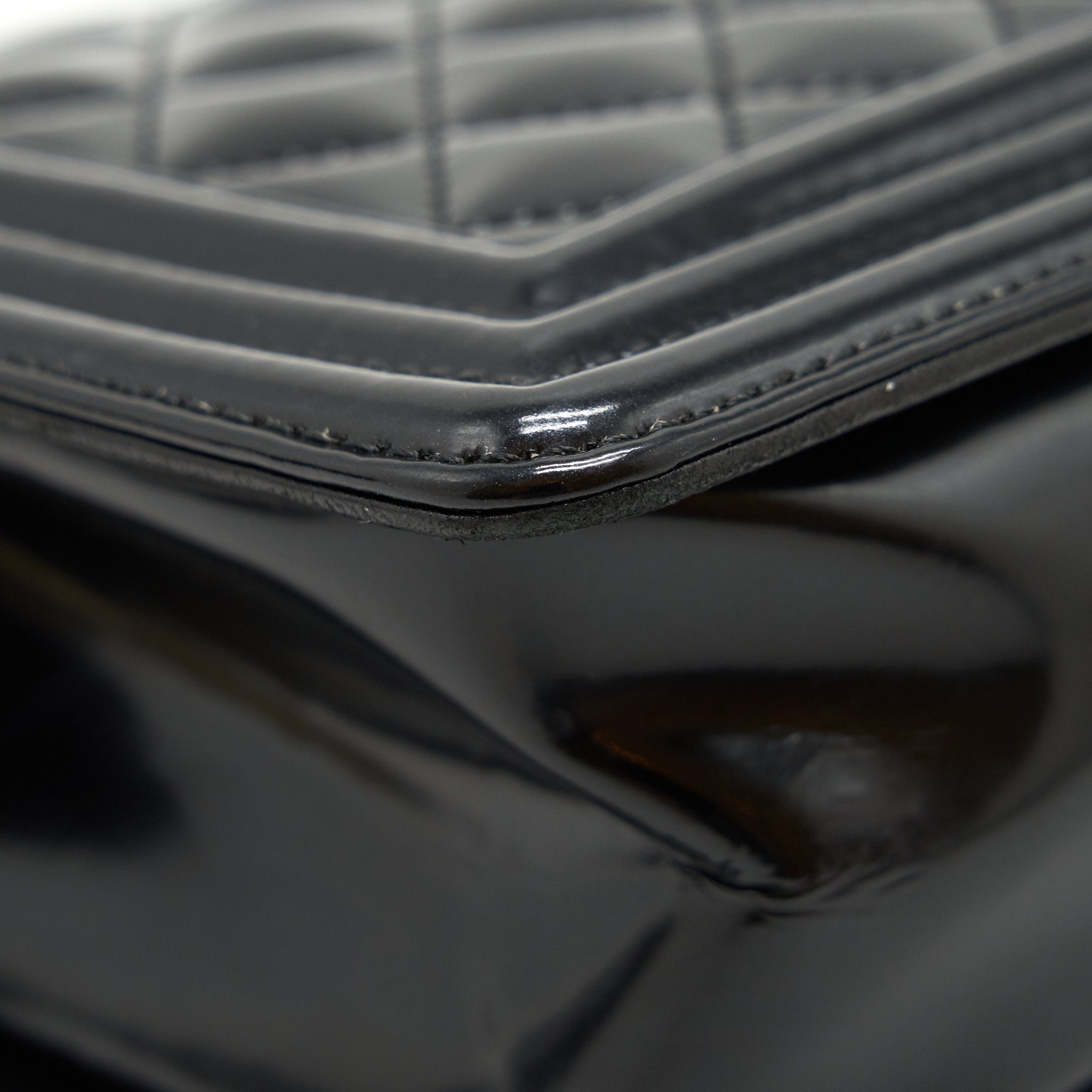 Chanel Medium Le Boy Patent Leather Black L