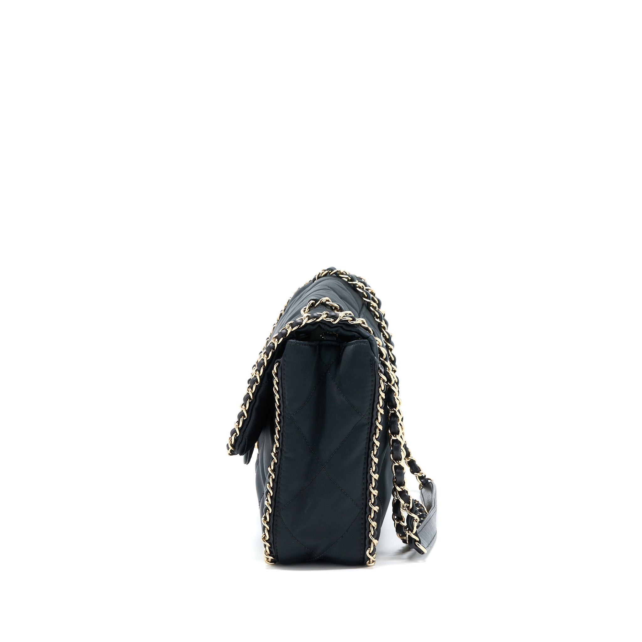Chanel Seasonal Flap Bag Fabric Black