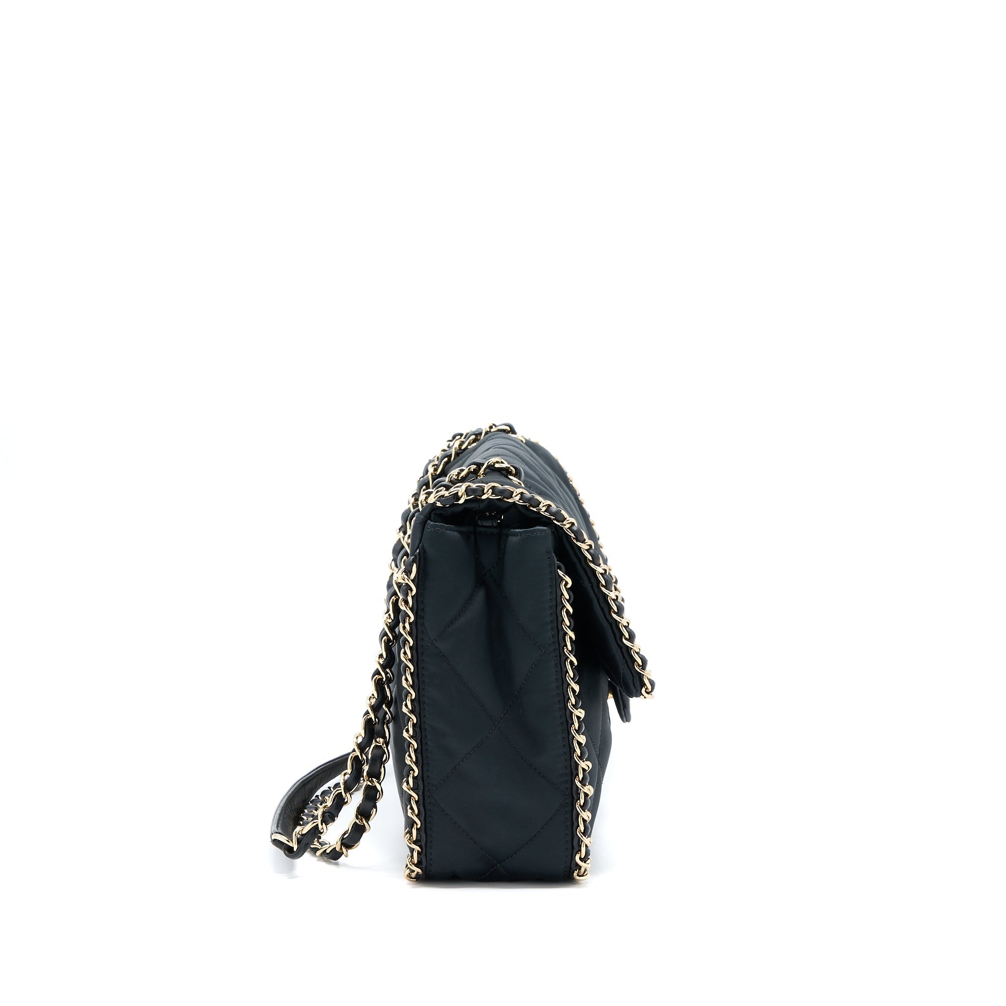 Chanel Seasonal Flap Bag Fabric Black