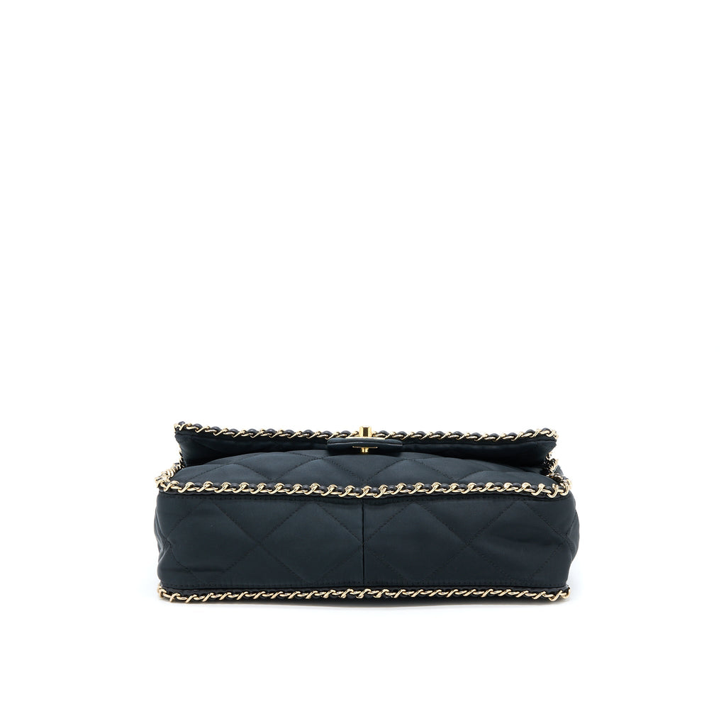 Chanel Seasonal Flap Bag Fabric Black
