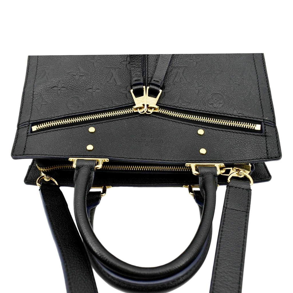 LOUIS VUITTON Sully PM Monogram Empreinte Leather Shoulder Bag Black