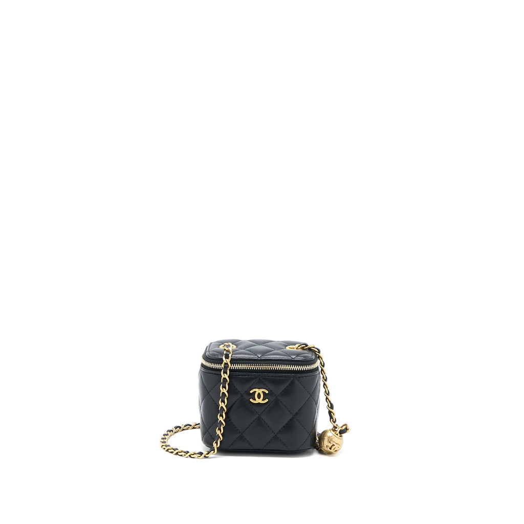 Chanel Pearl Crush Mini Vanity Lambskin Black