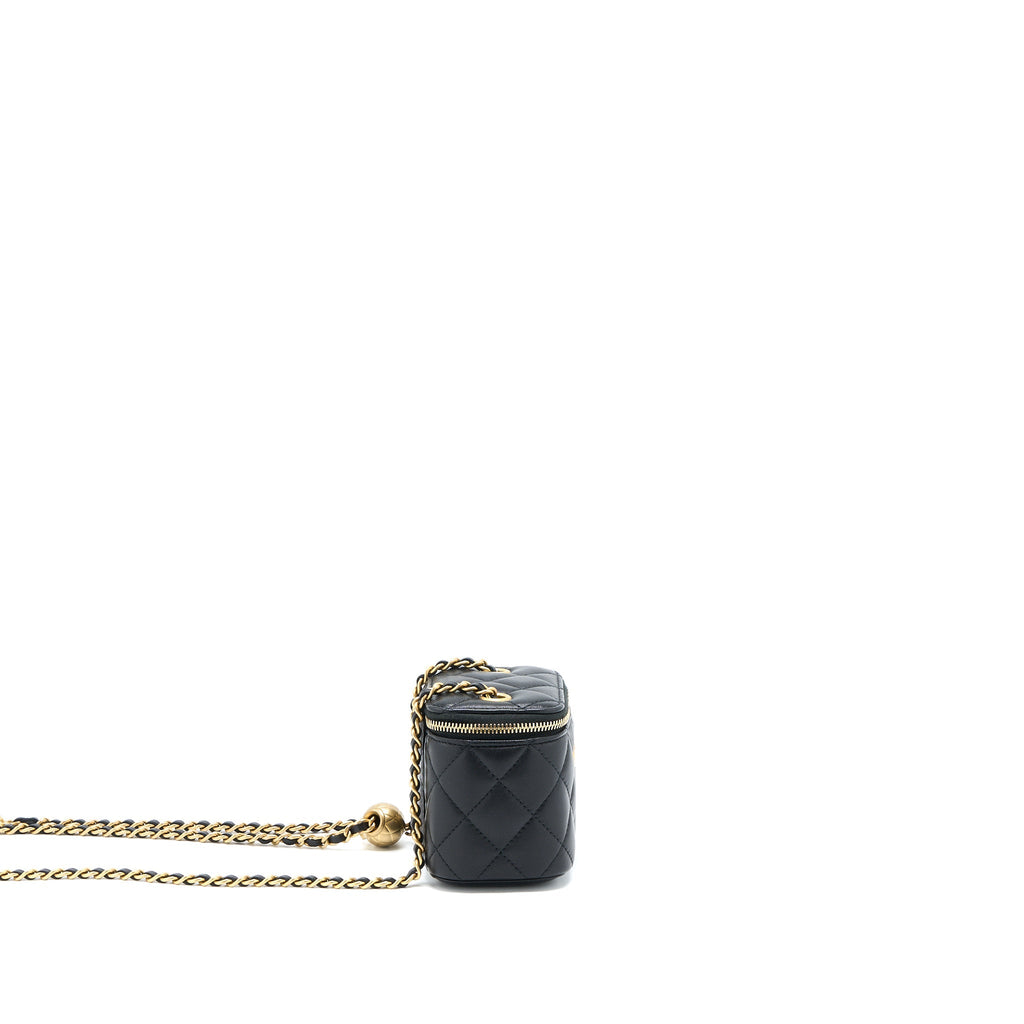 Chanel Pearl Crush Mini Vanity Lambskin Black