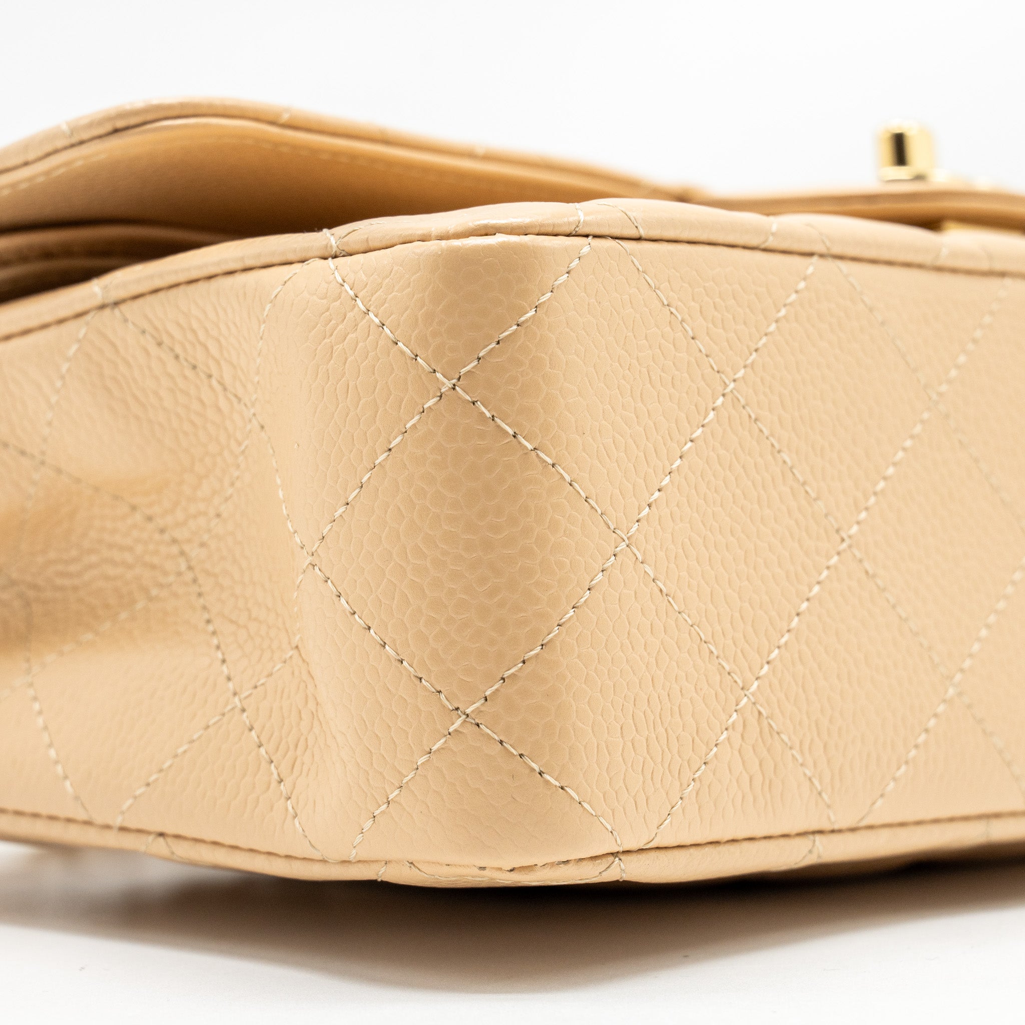 Chanel Medium Classic Double Flap Bag Caviar Beige