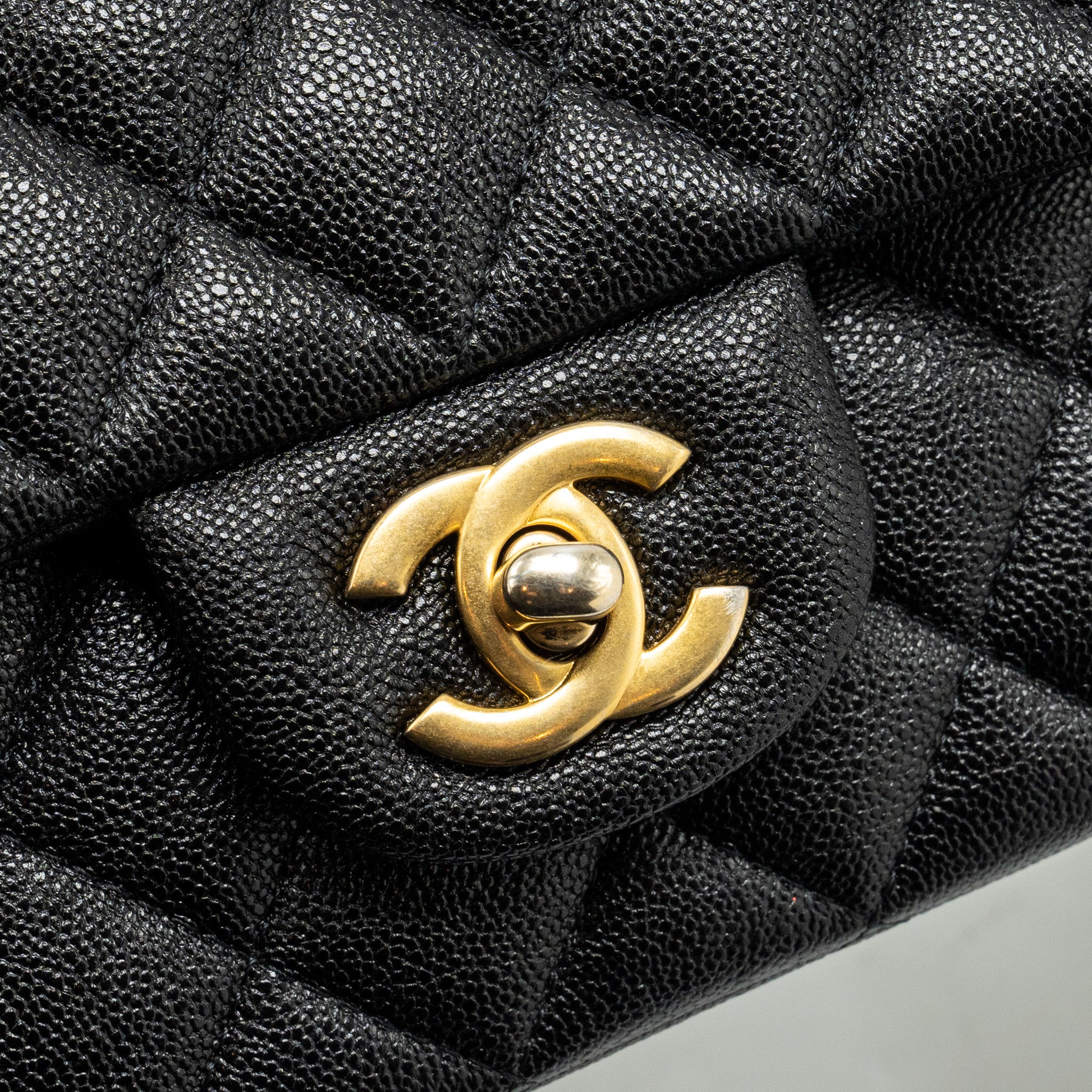 Chanel Top Handle Mini Rectangular Flap Bag Caviar Black