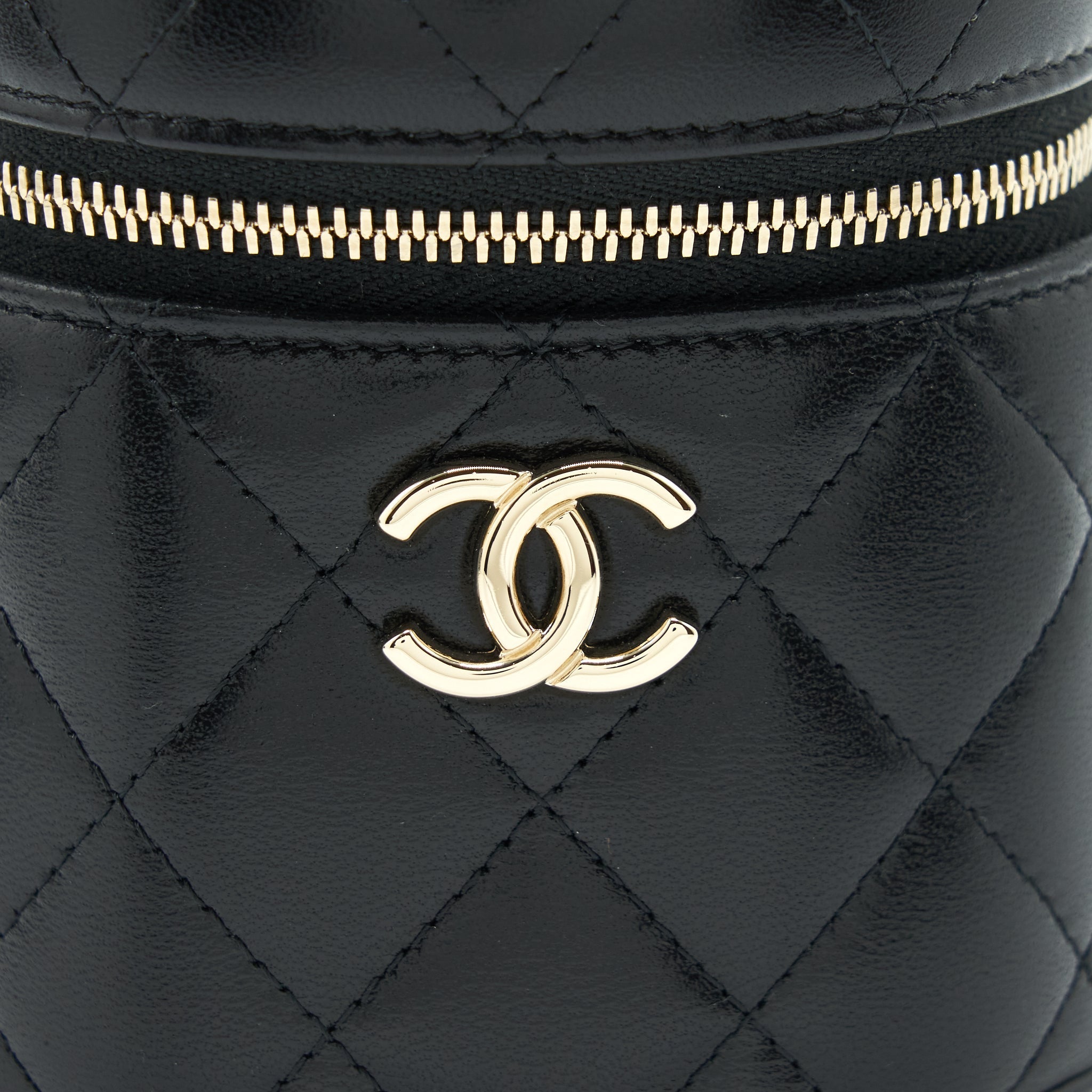 Chanel 22S Top Handle Super Mini Vanity Lambskin Black L