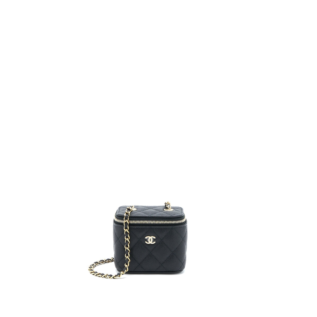 Chanel Mini Vanity with Chain Caviar Black L