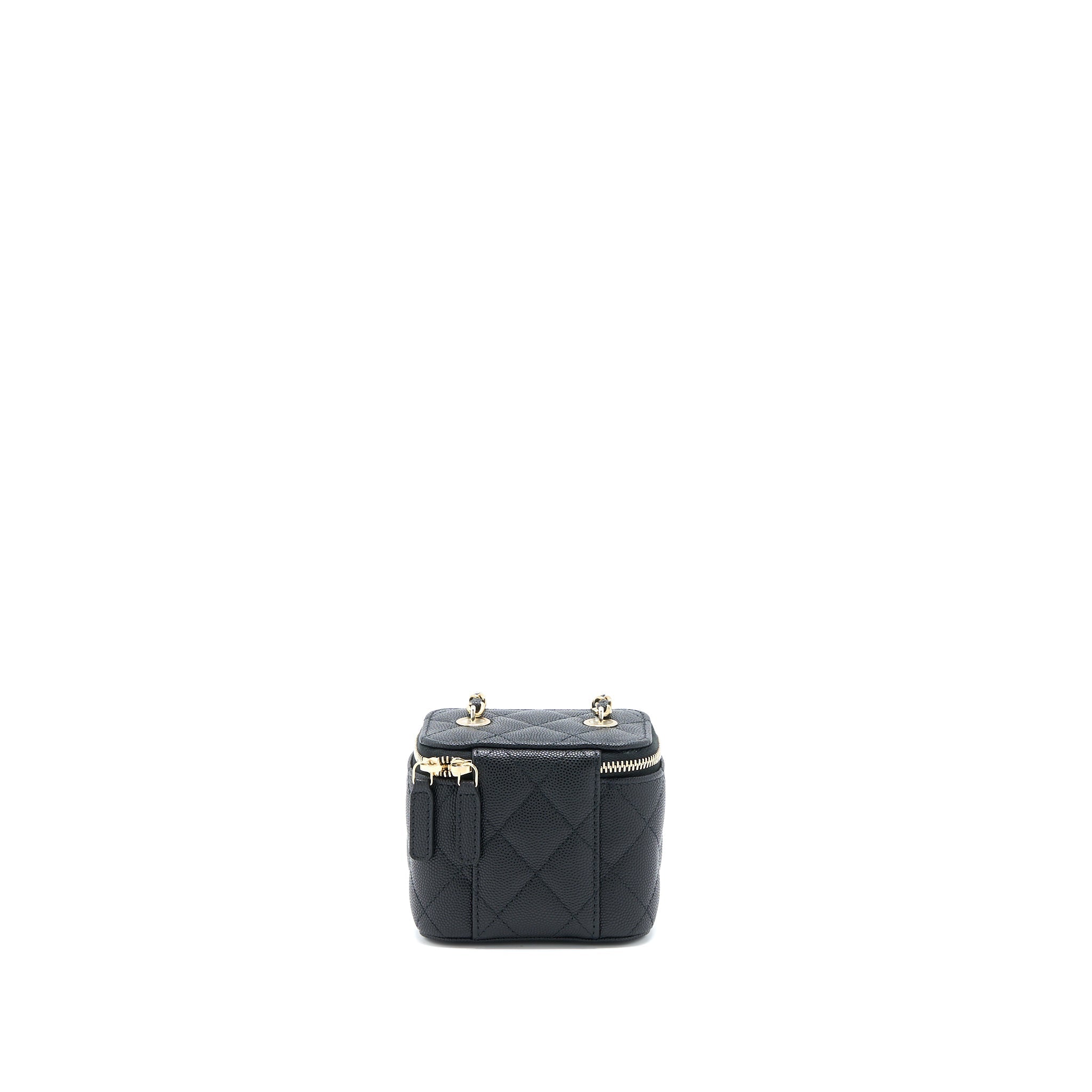 Chanel Mini Vanity with Chain Caviar Black L