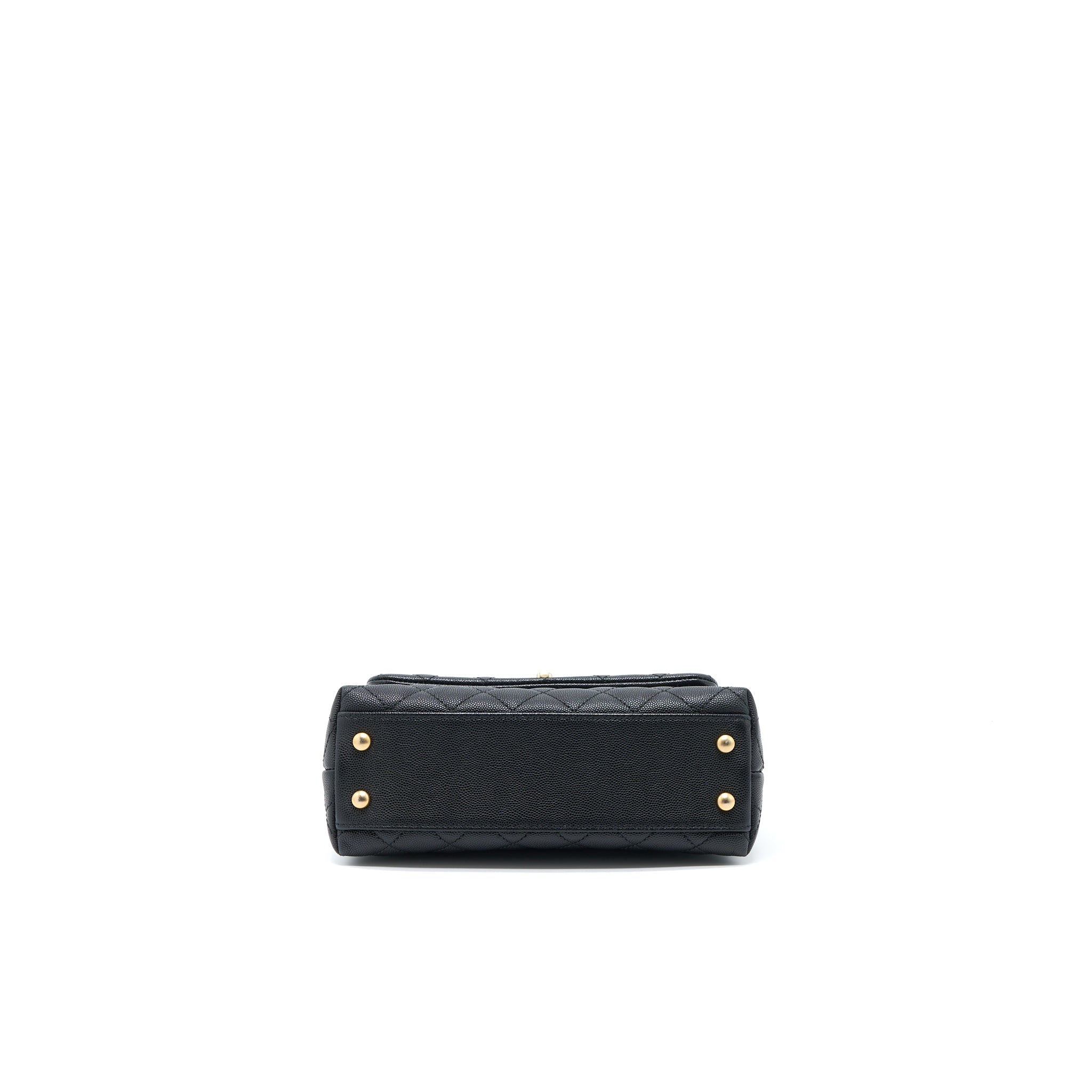 Chanel Small Coco Handle Caviar With Lizard Handle Black