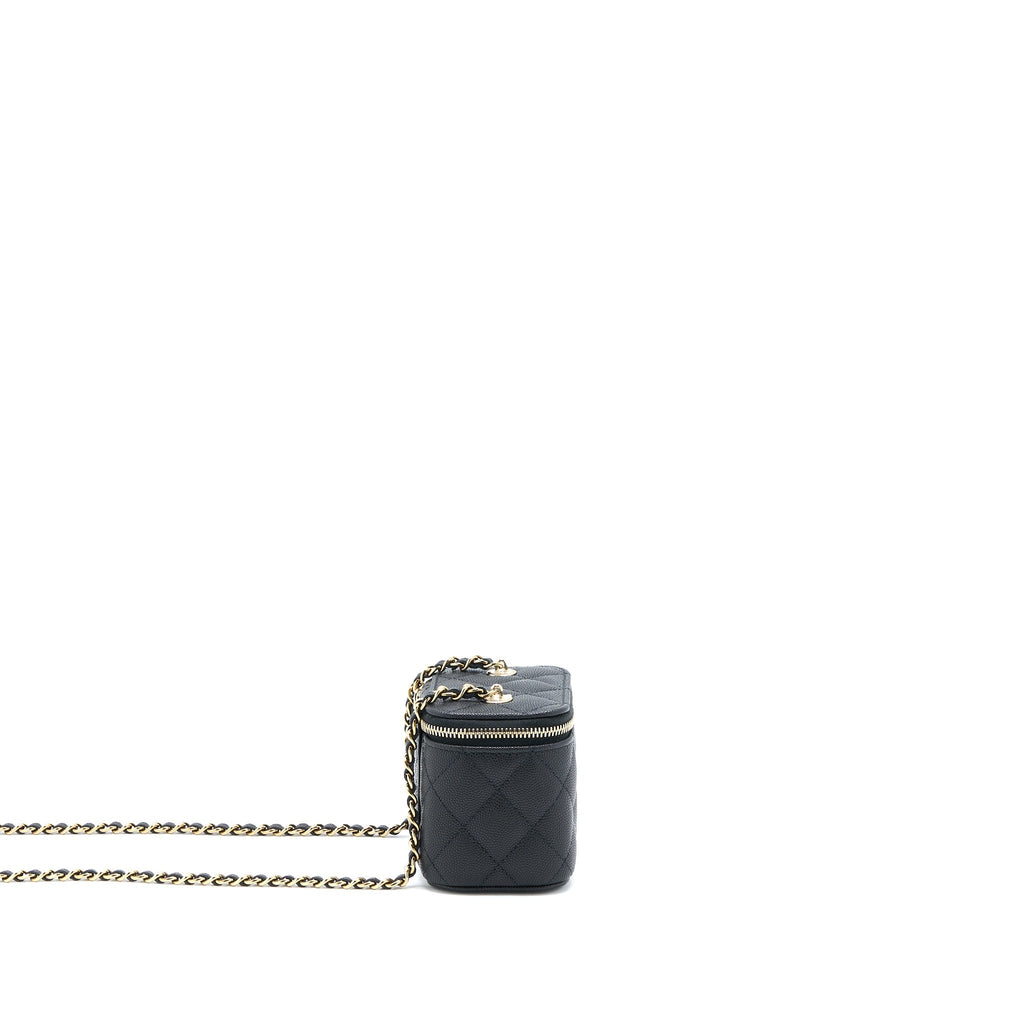 Chanel Mini Vanity with Chain Caviar Black L