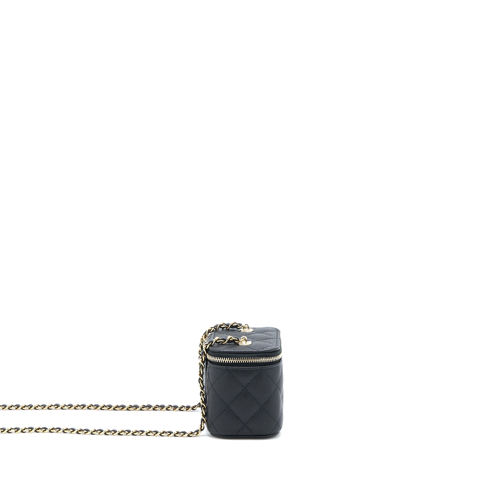 Chanel Mini Vanity with Chain Caviar Black L