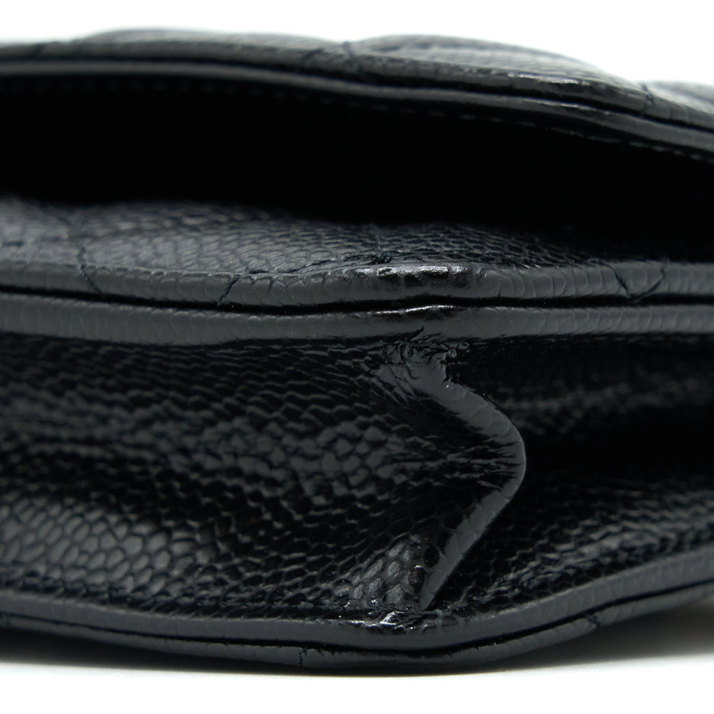 Chanel Classic Wallet on Chain Caviar Black  (Microchip)