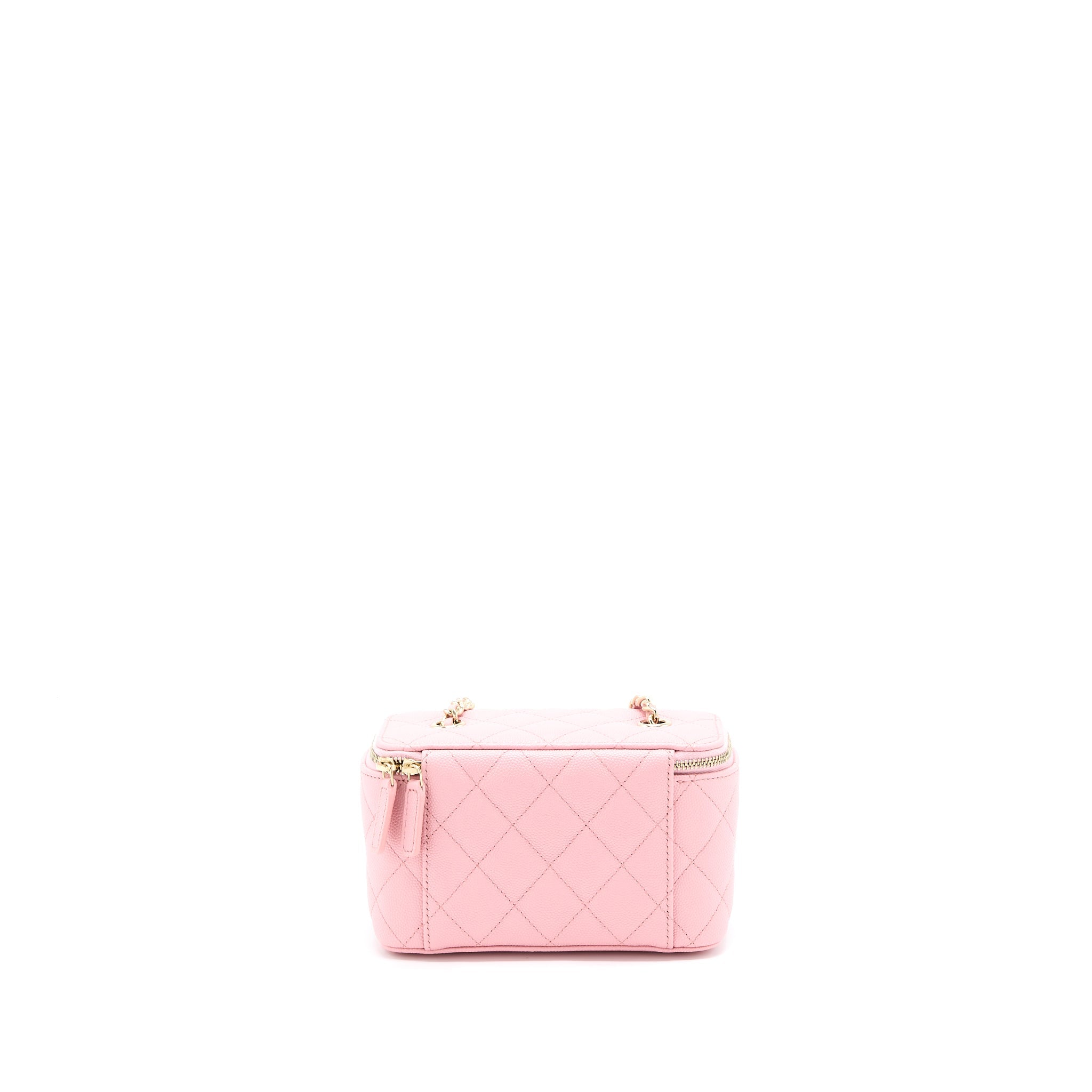 Chanel Long Vanity With Chain Caviar Pink L