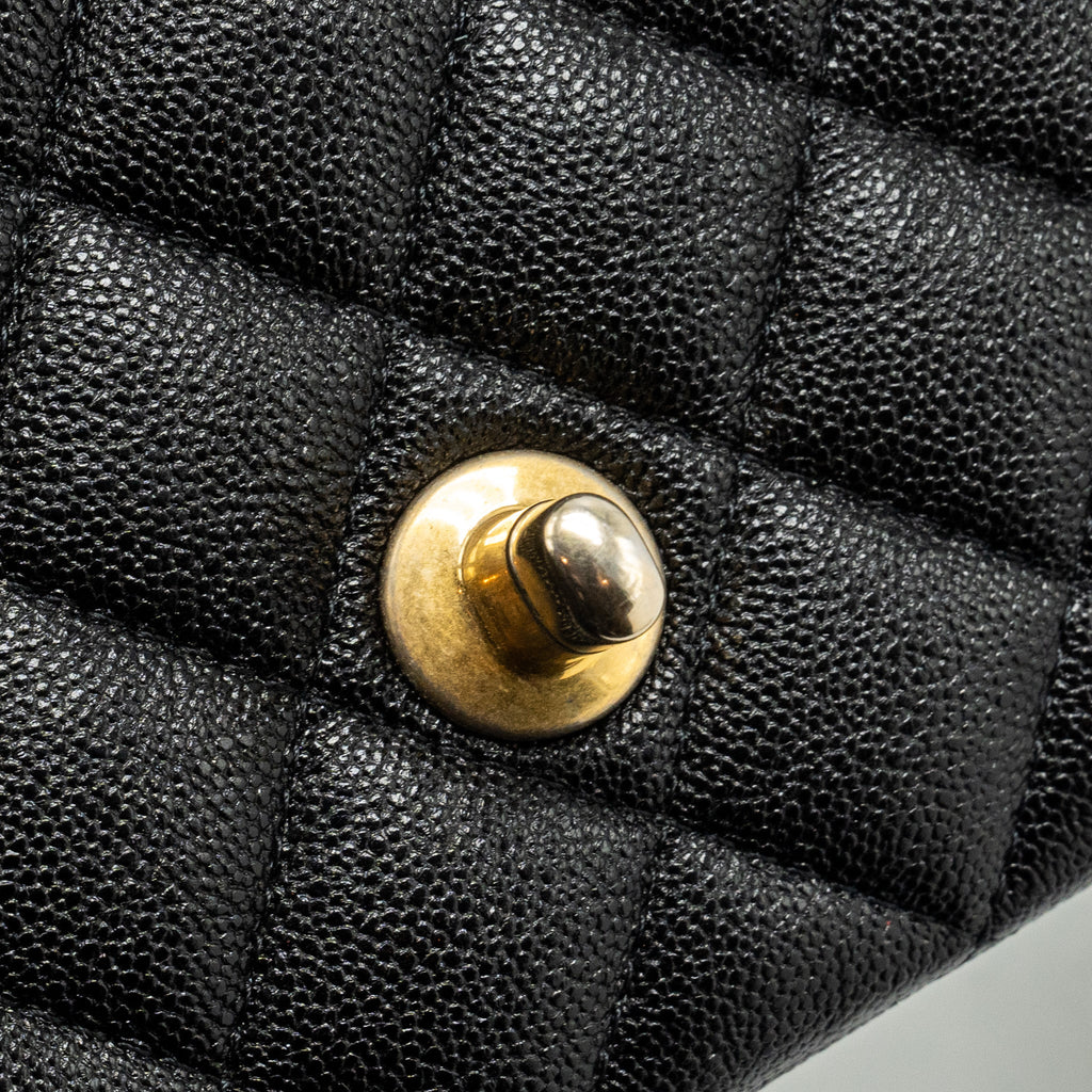Chanel Top Handle Mini Rectangular Flap Bag Caviar Black