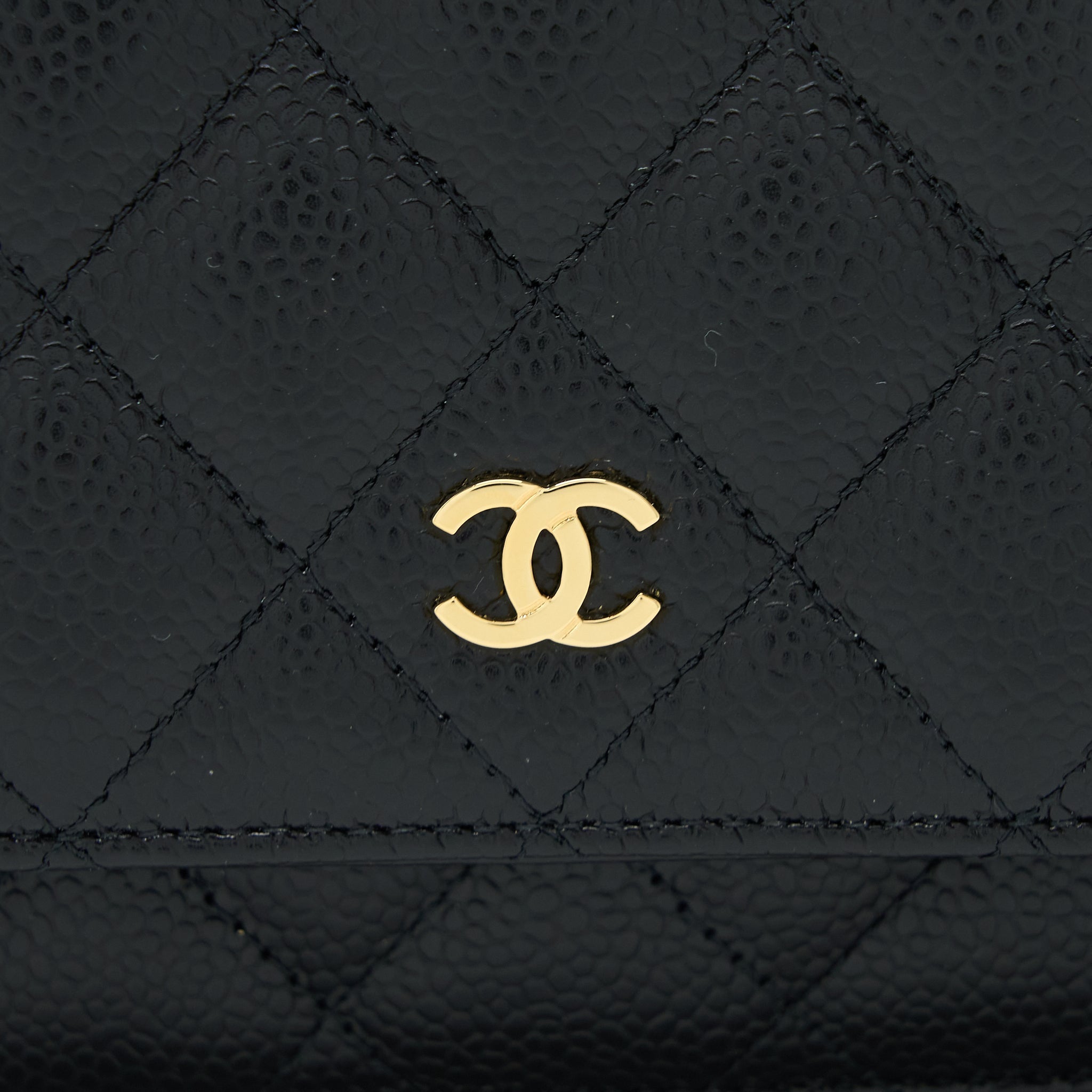 Chanel Classic Wallet on Chain Caviar Black  (Microchip)