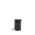 Chanel Round Vanity Case With Chain Lambskin Black L