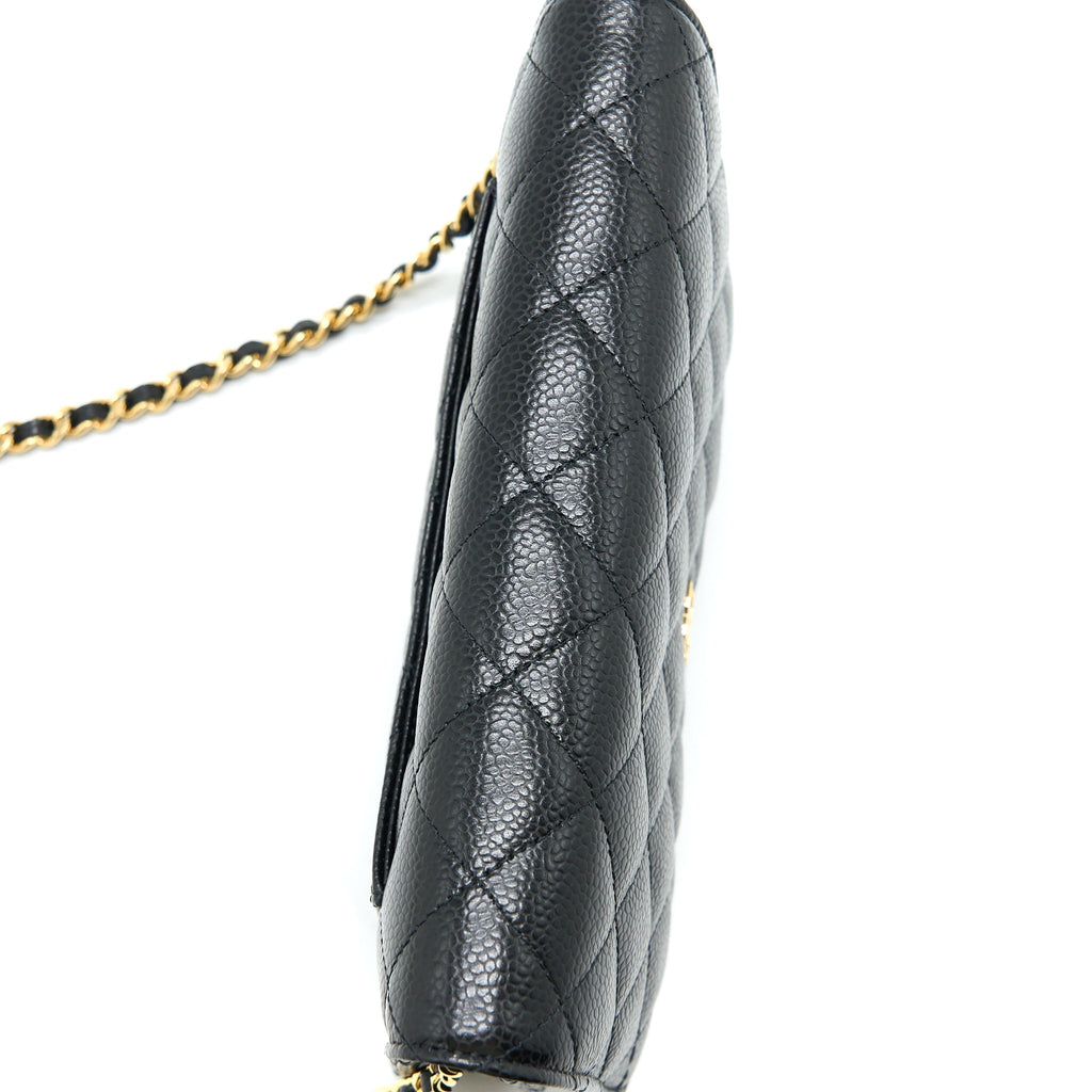 Chanel Classic Wallet on Chain Caviar Black  (Microchip)