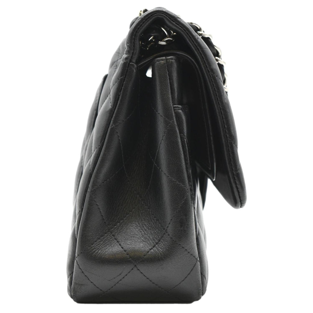 CHANEL Jumbo Double Flap Calfskin Leather Shoulder Bag Black