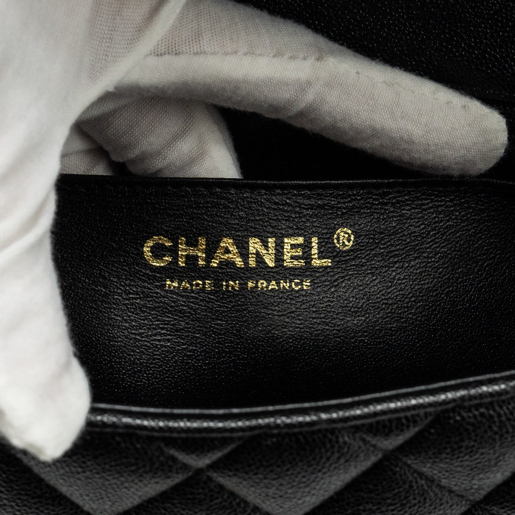 Chanel Top Handle Mini Rectangular Flap Bag Caviar Black