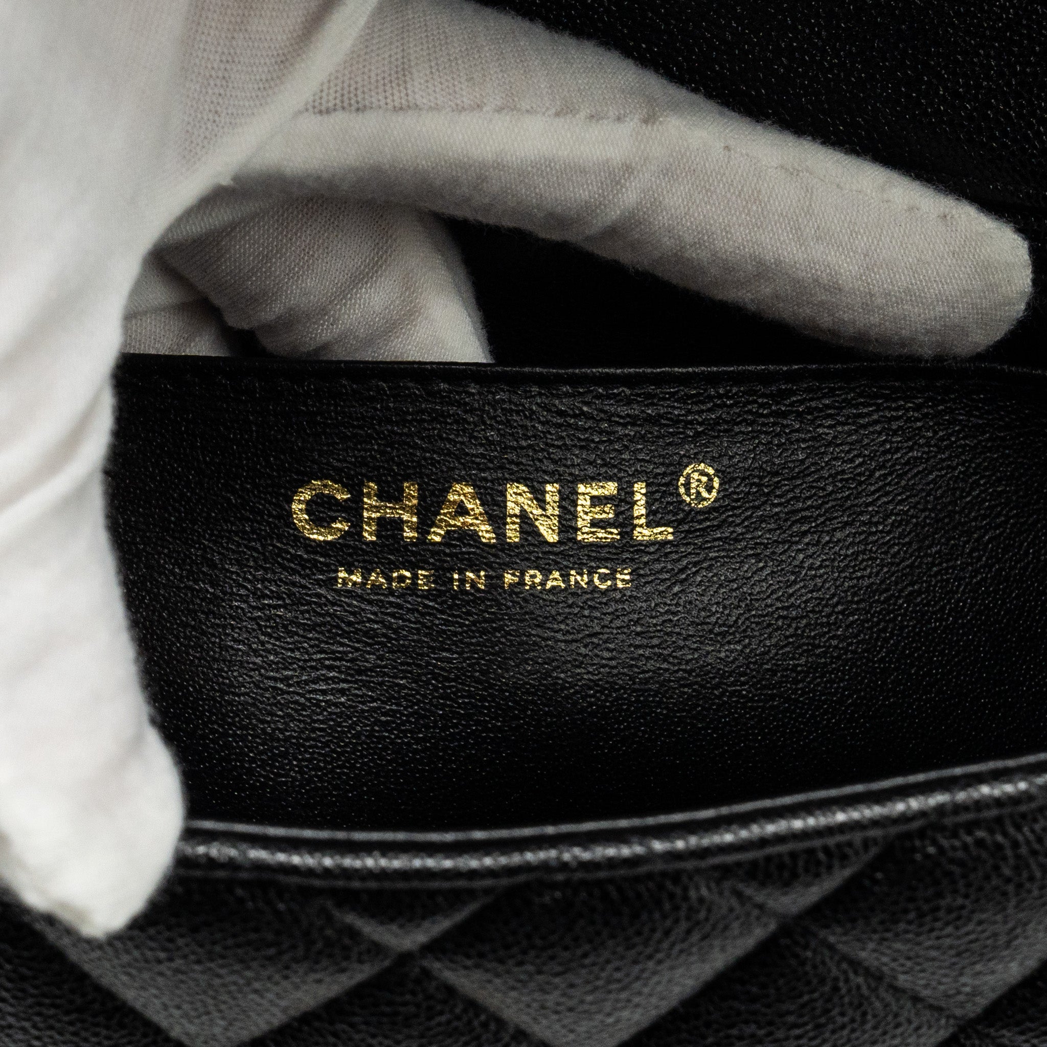 Chanel Top Handle Mini Rectangular Flap Bag Caviar Black