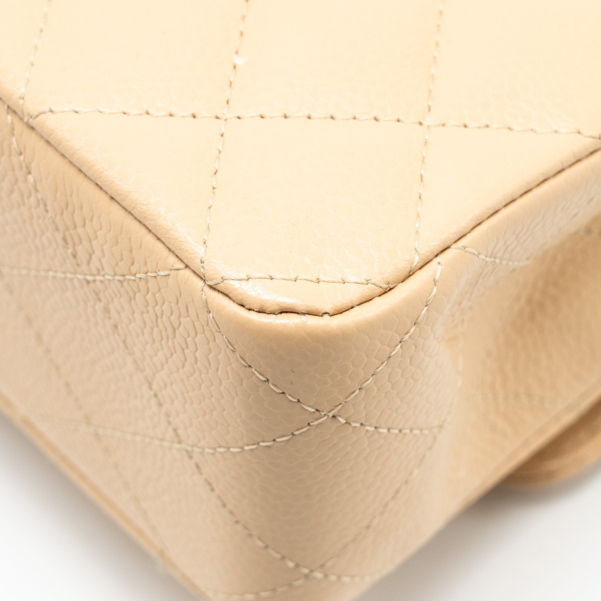 Chanel Medium Classic Double Flap Bag Caviar Beige
