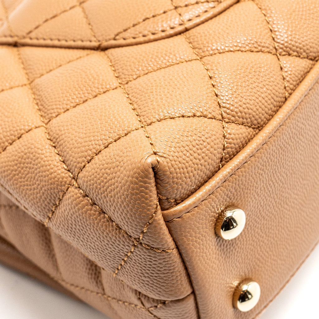 Chanel 21P Small Coco Handle Caviar Caramel L