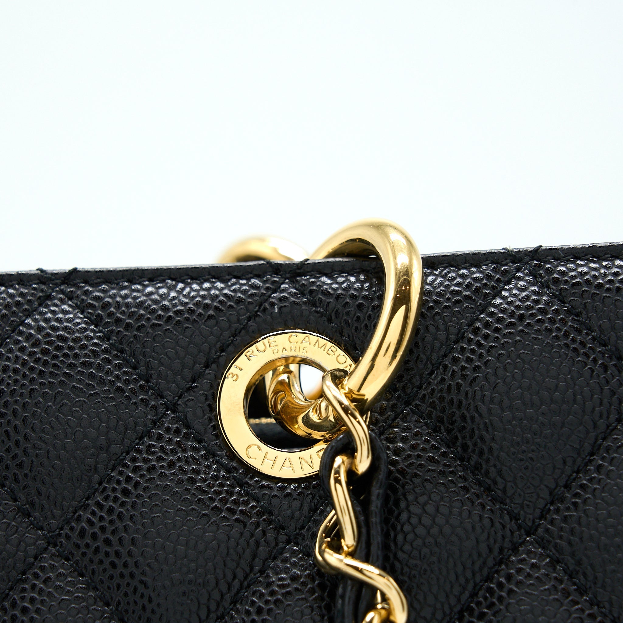 Chanel Grand Shopping Tote Bag Caviar Black