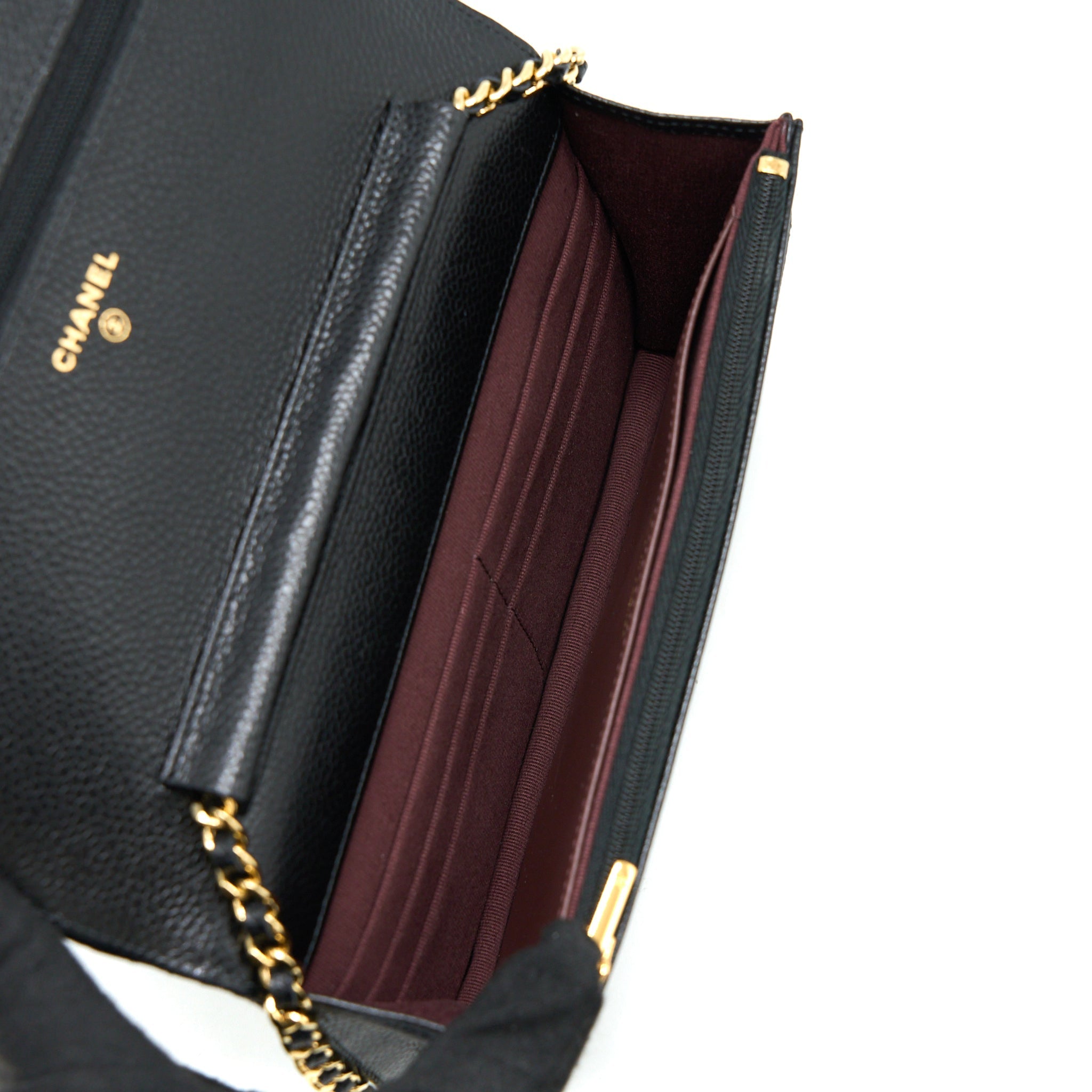 Chanel Classic Wallet on Chain Caviar Black  (Microchip)