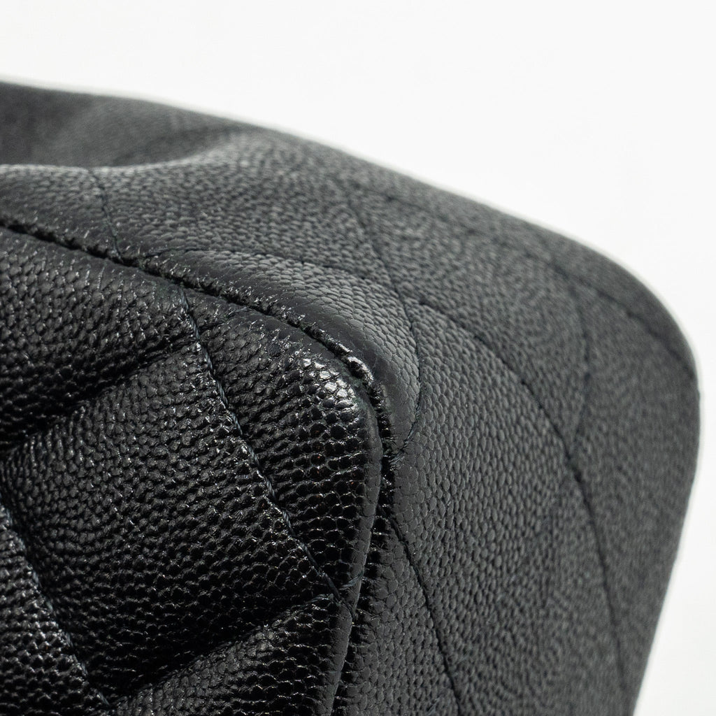 Chanel Top Handle Mini Rectangular Flap Bag Caviar Black