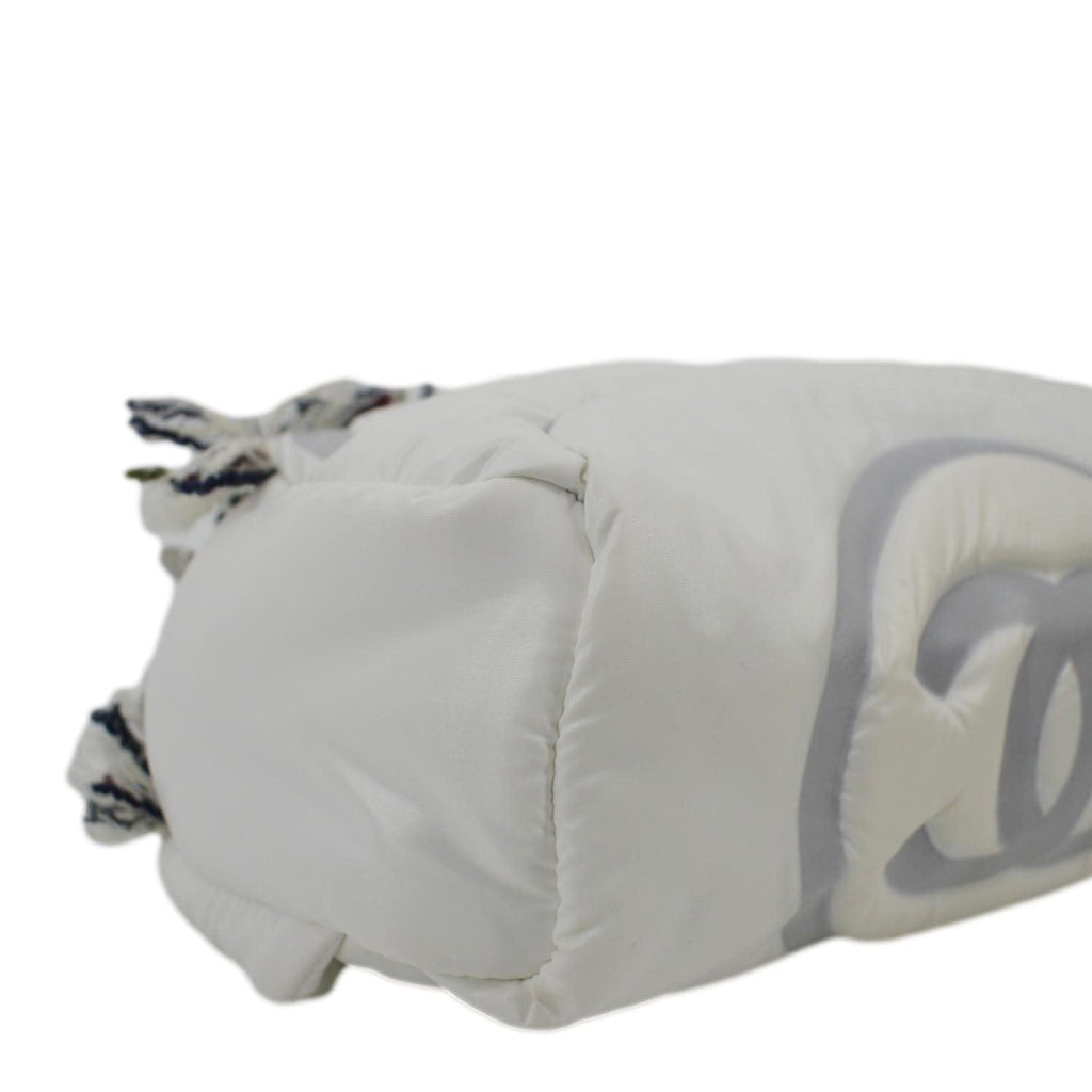 CHANEL Coco Neige Tweed x Nylon Waist Pouch White