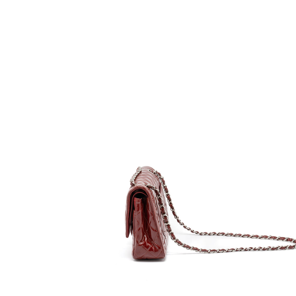 Chanel Medium Classic Double Flap Bag Patent Red