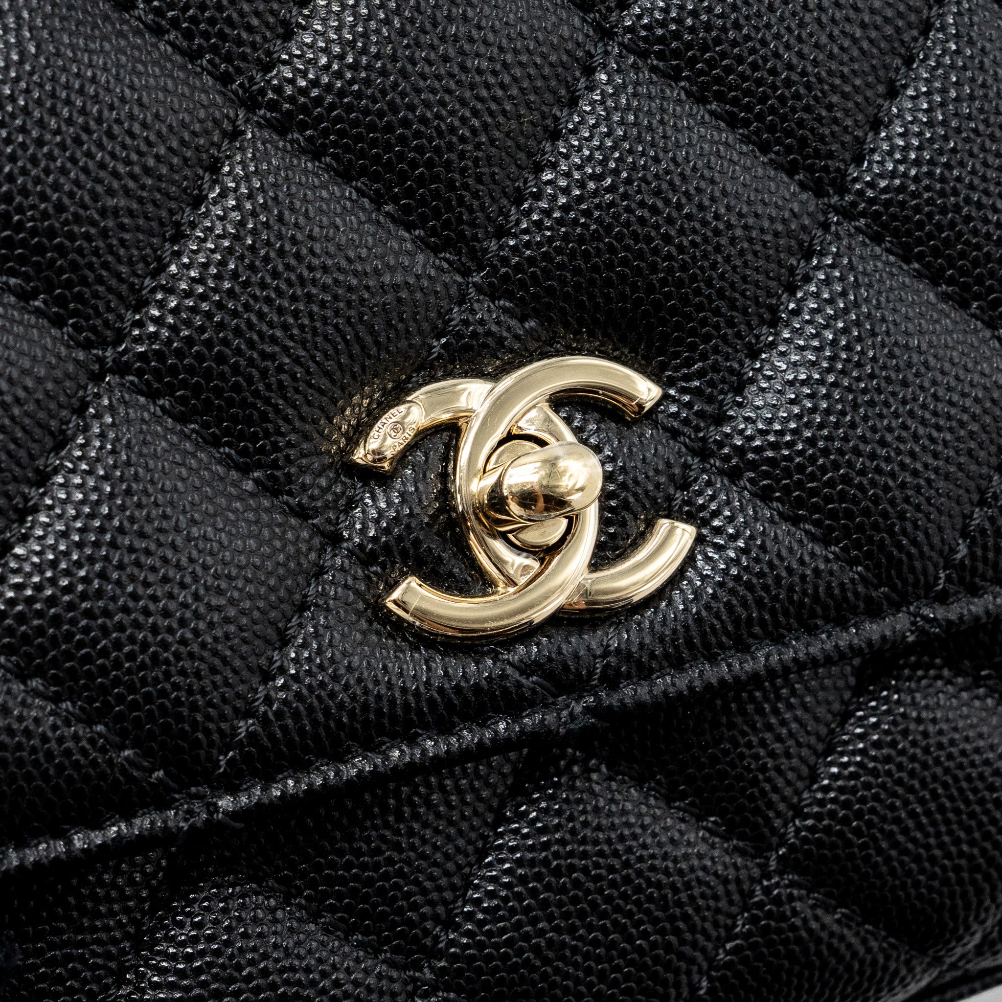 Chanel Coco Handle Extra Mini Caviar Black L(Microchip)