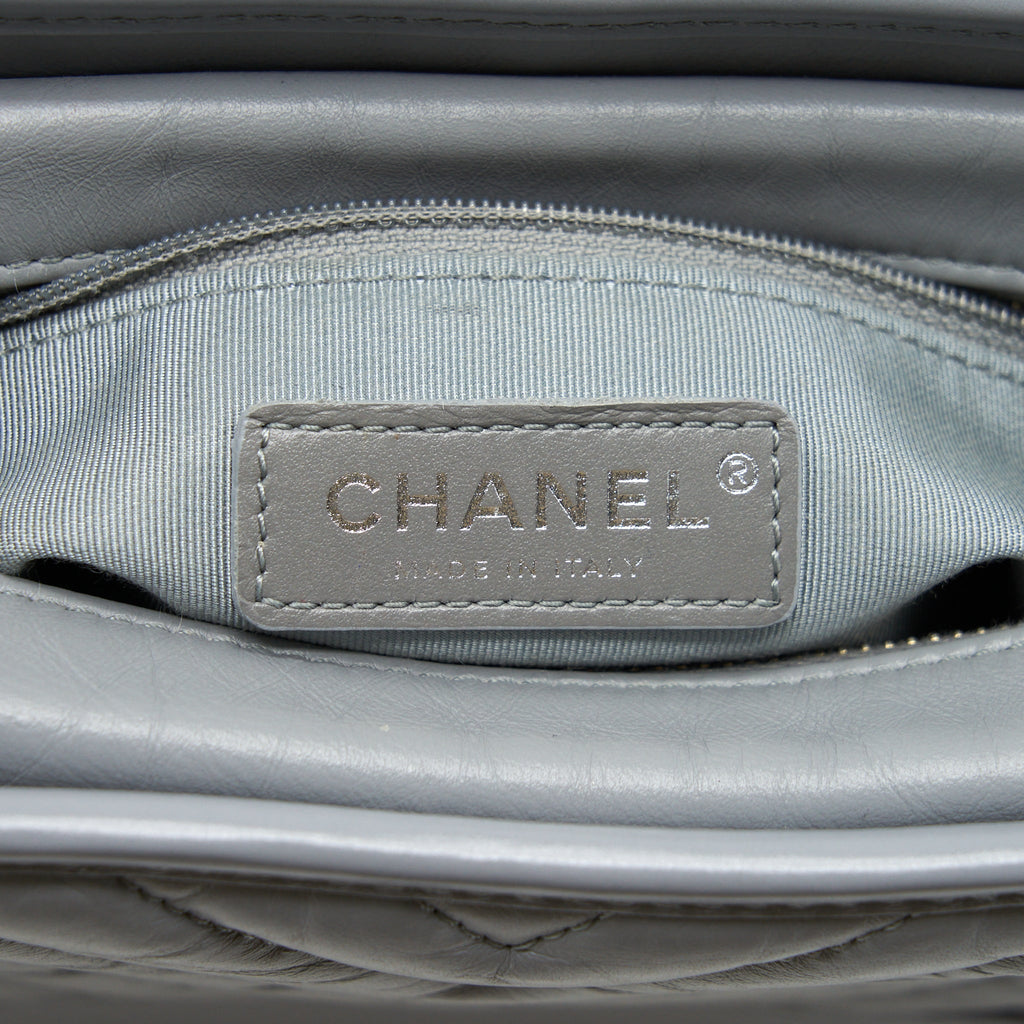 Chanel Chevron Small Gabrielle Hobo Bag Grey With Multicolour Hardware