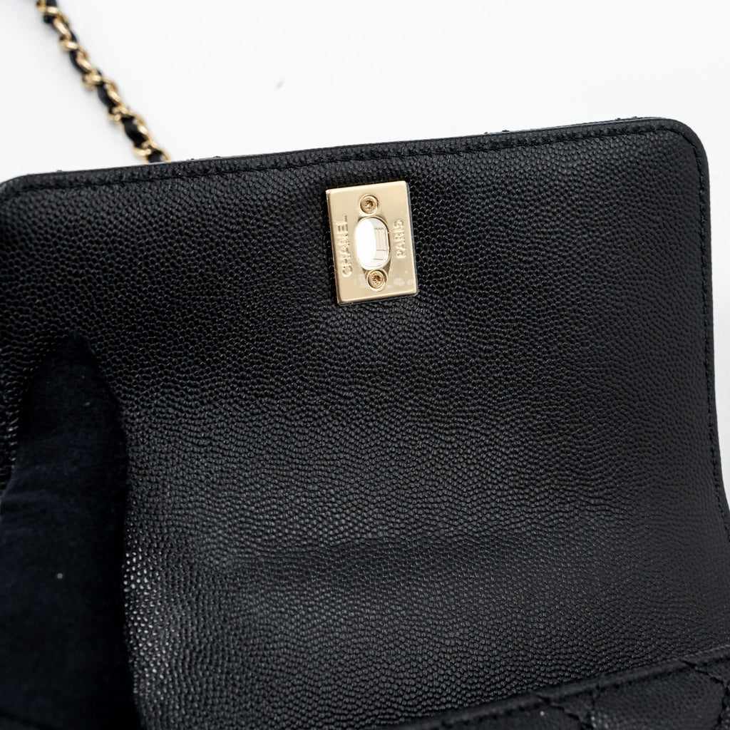 Chanel Coco Handle Extra Mini Caviar Black L(Microchip)