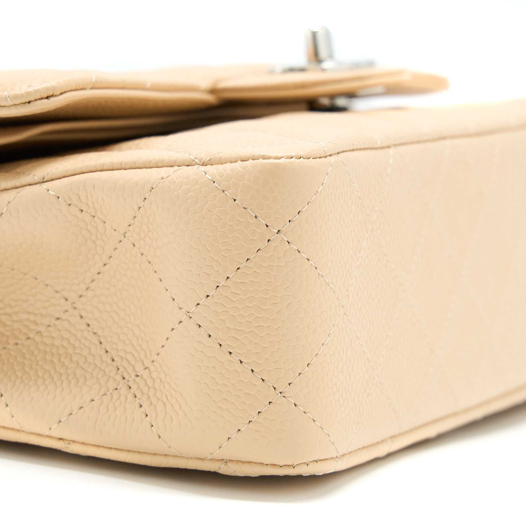 Chanel Classic Double Flap Bag Caviar Light Beige