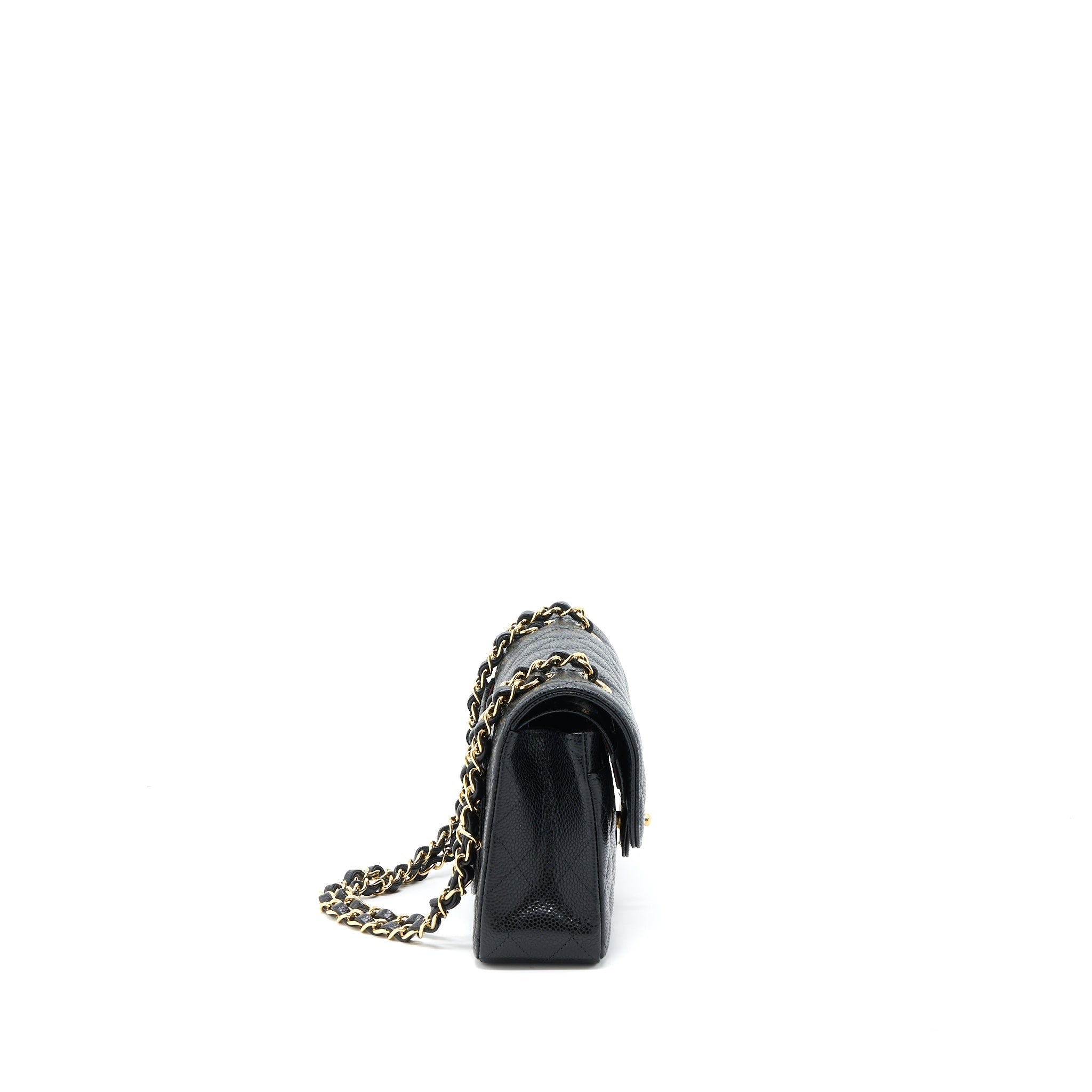 Chanel Small Classic Double Flap Bag Caviar Black  (Microchip)