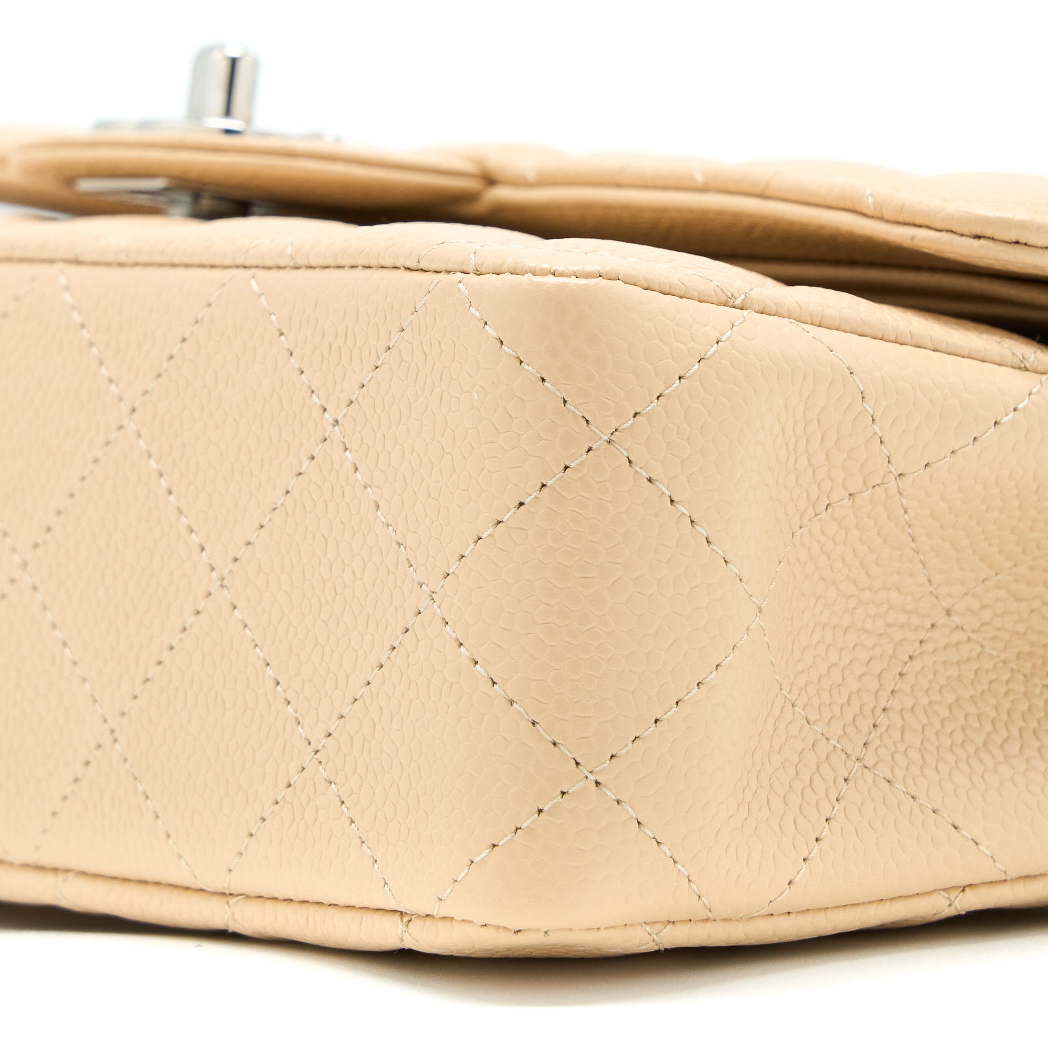 Chanel Classic Double Flap Bag Caviar Light Beige