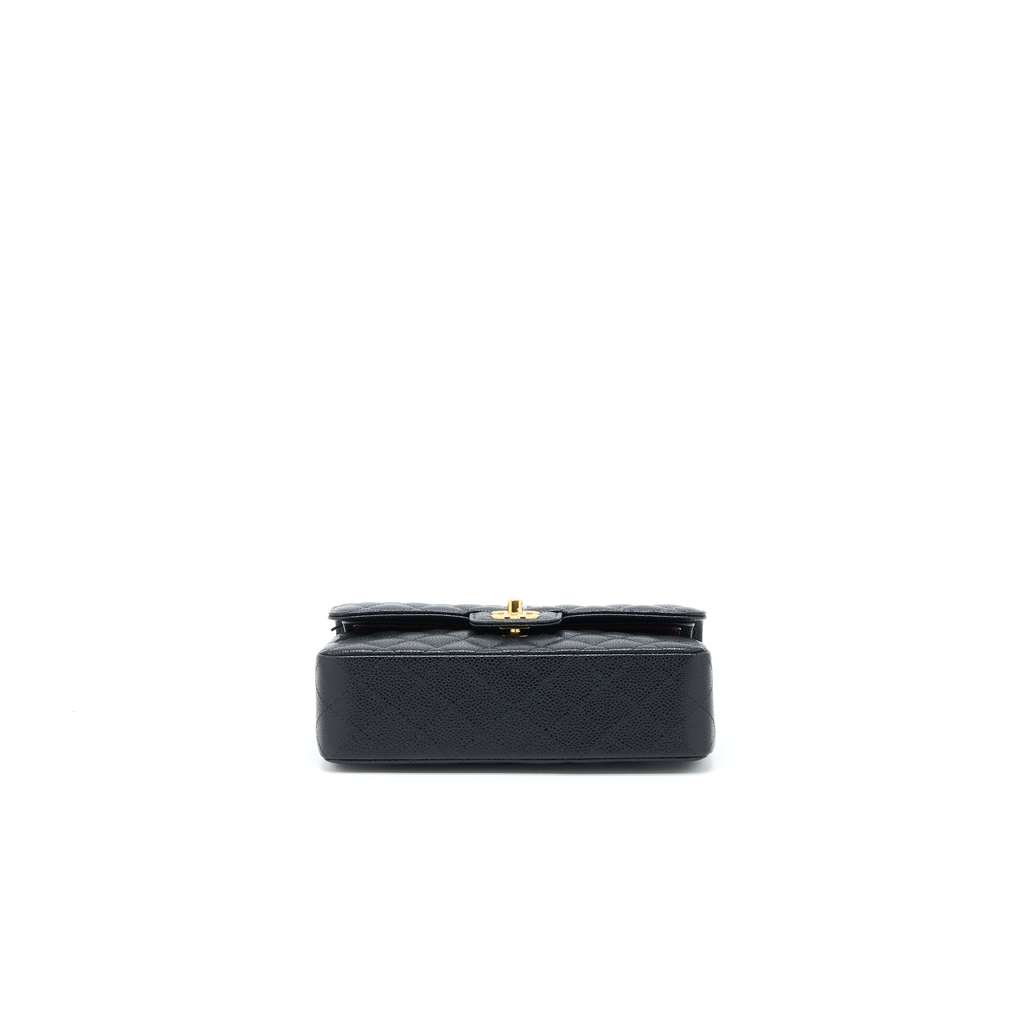 Chanel Small Classic Double Flap Bag Caviar Black  (Microchip)