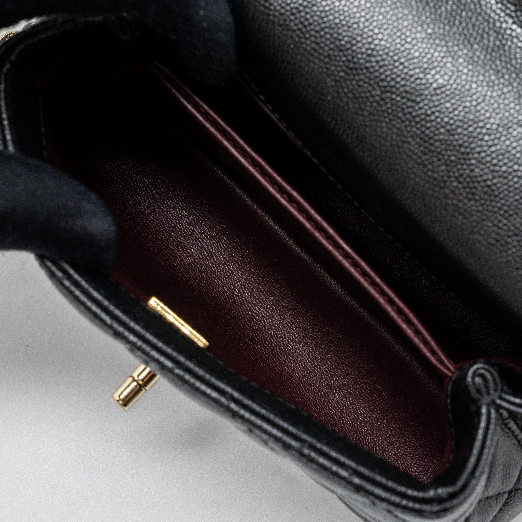 Chanel Coco Handle Extra Mini Caviar Black L(Microchip)