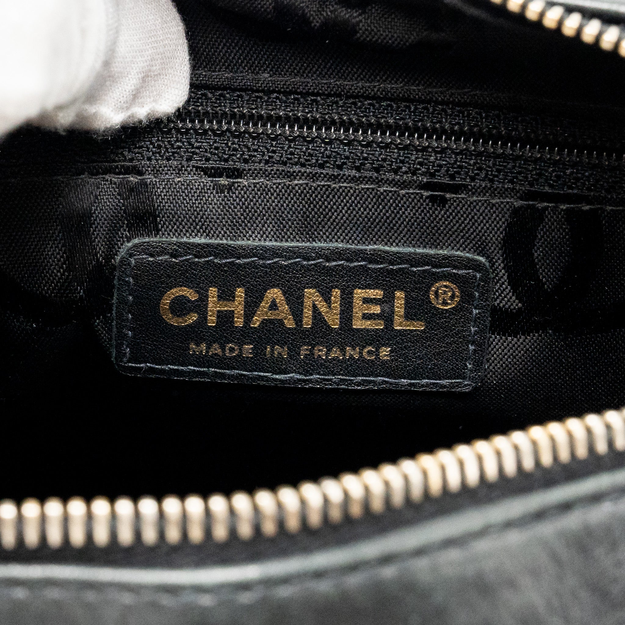 Chanel Vintage Wild Stitch Shoulder Bag Calfskin Black