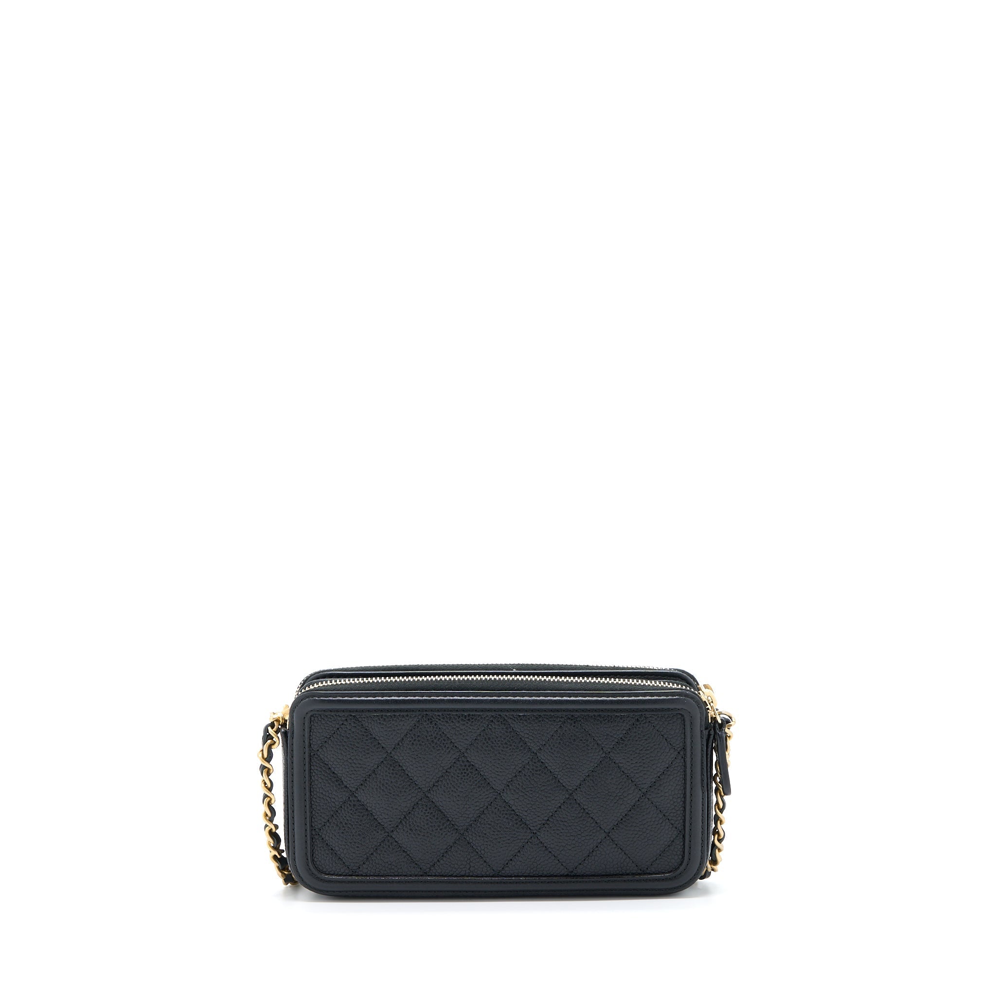 Chanel Filigree Long Wallet On Chain Caviar Black