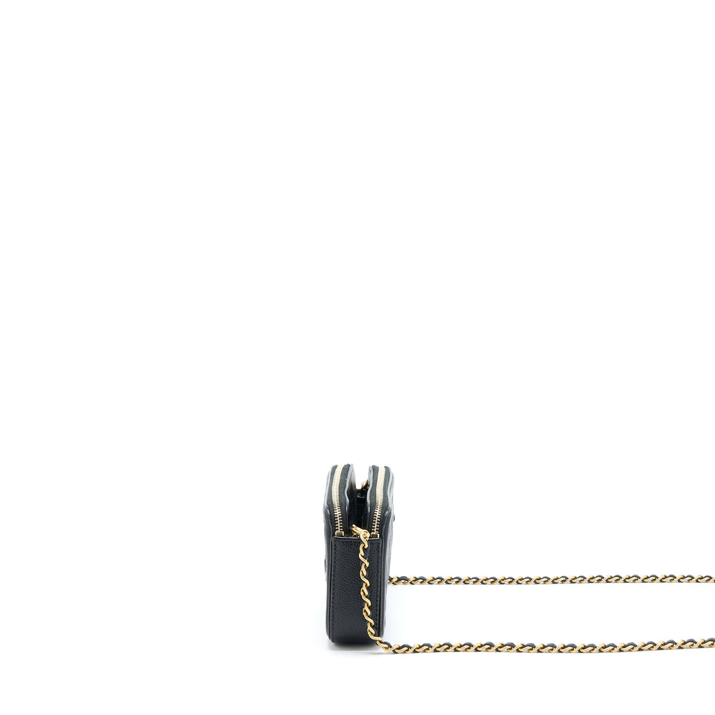 Chanel Filigree Long Wallet On Chain Caviar Black