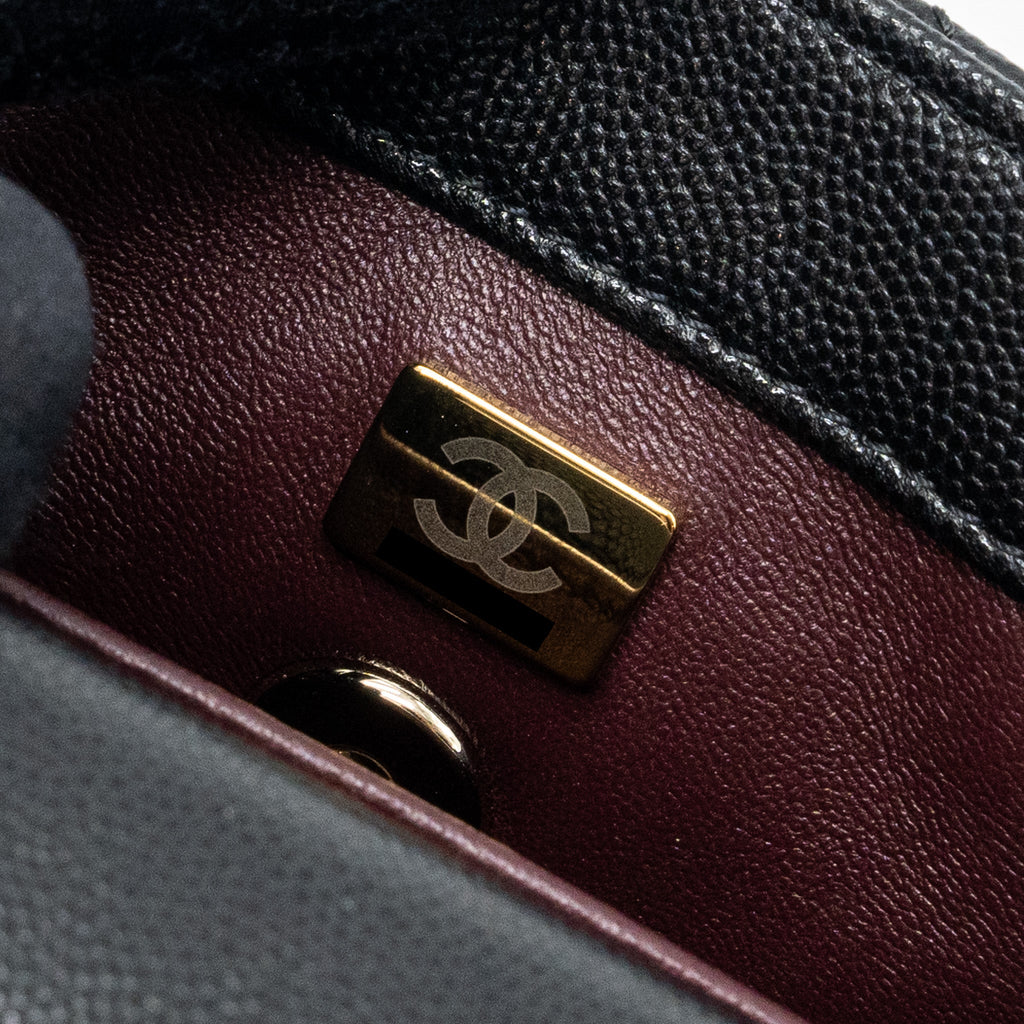 Chanel Coco Handle Extra Mini Caviar Black L(Microchip)